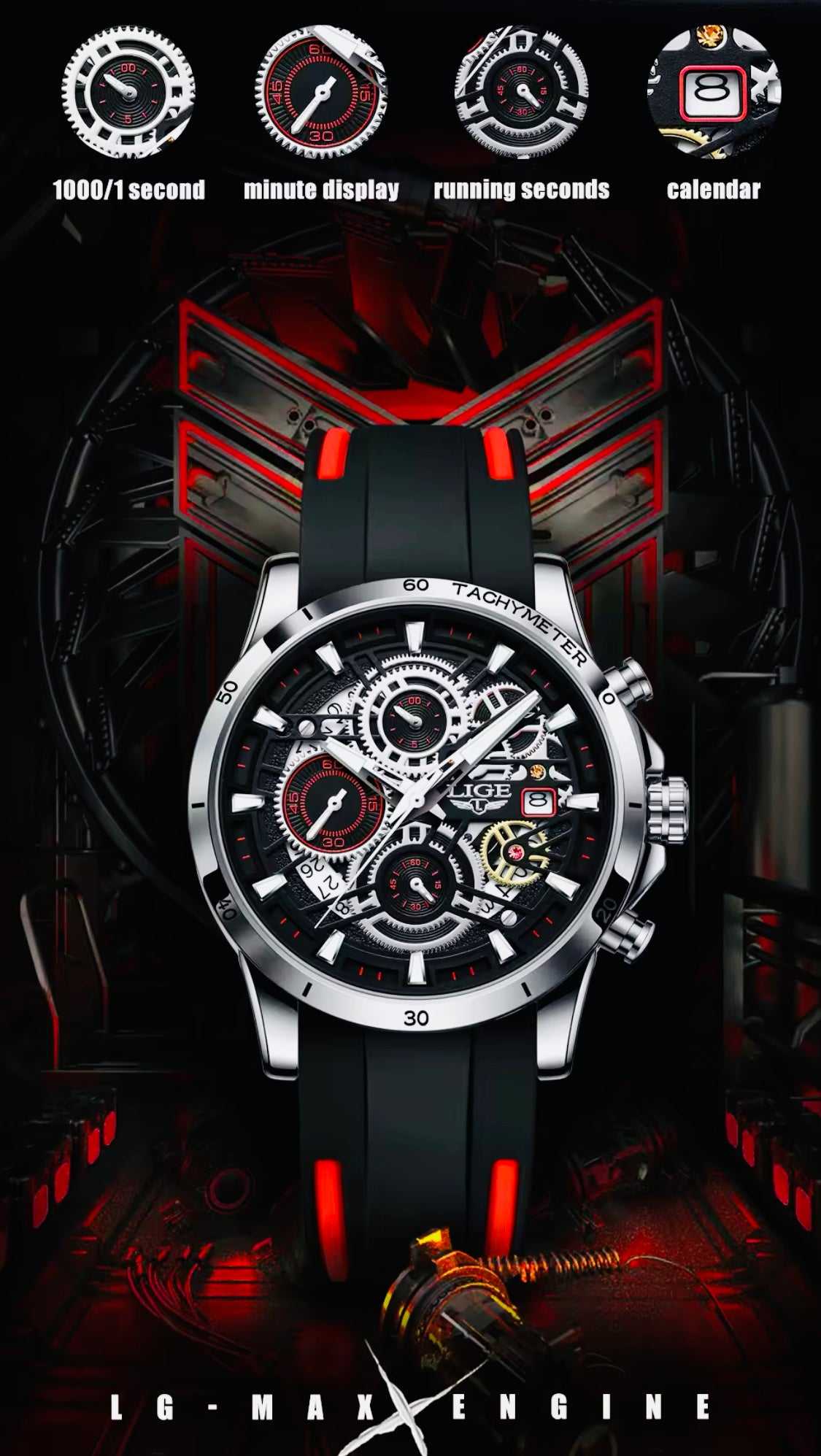 Hermoso Reloj Multifuncional-Movimiento de Cuarzo Excelente Calidad y Diseño! 💯% Original 

información por WhatsApp 99 81 92 84 65
Nota: No se hacen Envíos 🚚 
Ventas solo en Cancún 
Nuestro Lema: No somos Números!
Atencion: Personalizada
