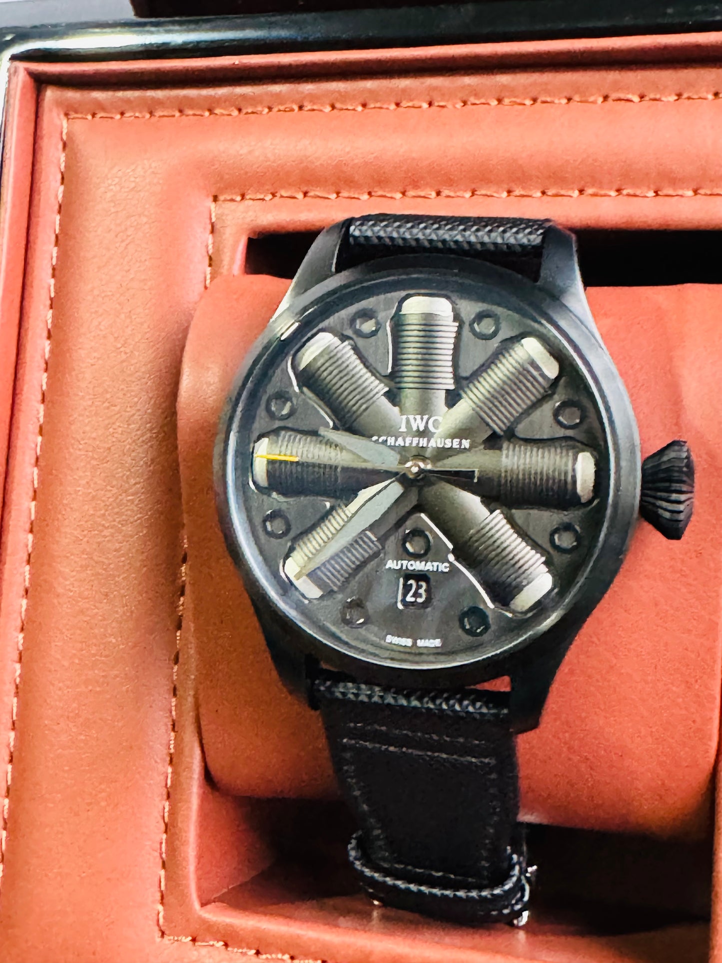IMPRESIONANTE RELOJ MECÁNICO AUTOMÁTICO TOP GUN IWC UNITED STATE NAVY- FIGTHER SCHOOL!!! GRAN CALIDAD