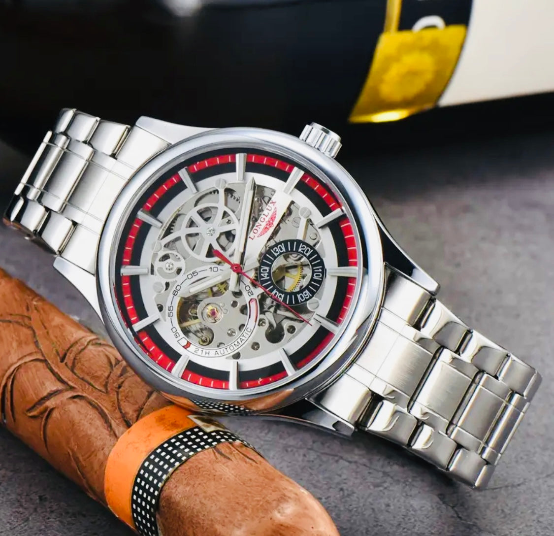 Hermoso Reloj Automático Mecánico Skeleton Excelente Calidad y Materiales