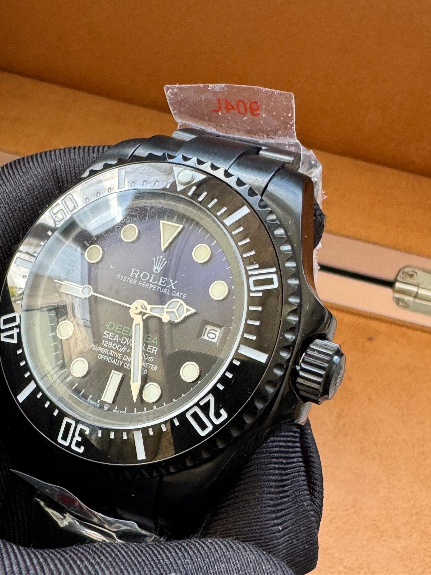 HERMOSO DISEÑO RELOJ AUTOMÁTICO MECÁNICO DEEP SEA DEWELLER VÁLVULA DE ESCAPE FECHADOR ETC;