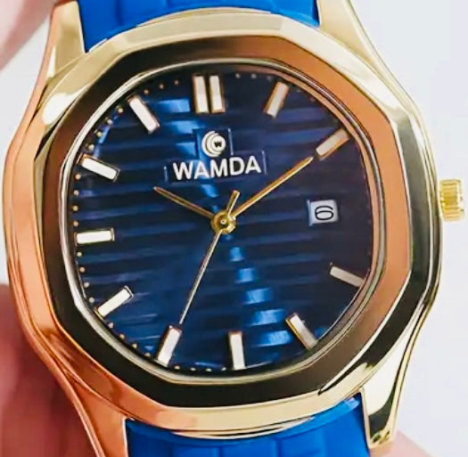 Reloj de Pulsera de Cuarzo Elegante para Negocios con Correa de Silicona, Caja de Aleación Hexagonal - Batería de Botón -Perfecto para Regalo 🎁