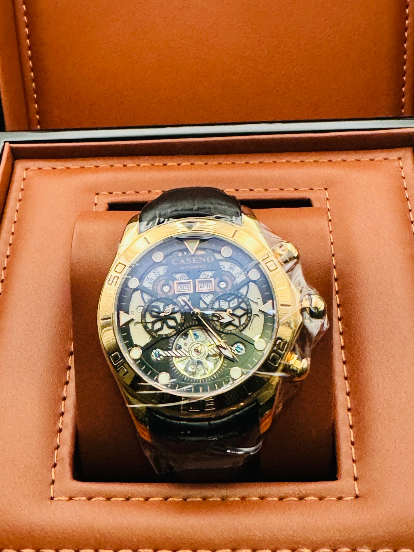 IMPRESIONANTE GRANDE Y PESADO RELOJ AUTOMÁTICO MECÁNICO SKELETON TOURBILLON 💯% ORIGINAL MÚLTIPLES COMPLICACIONES FUNCIONALES! GRAN CALIDAD A UN SÚPER PRECIO!