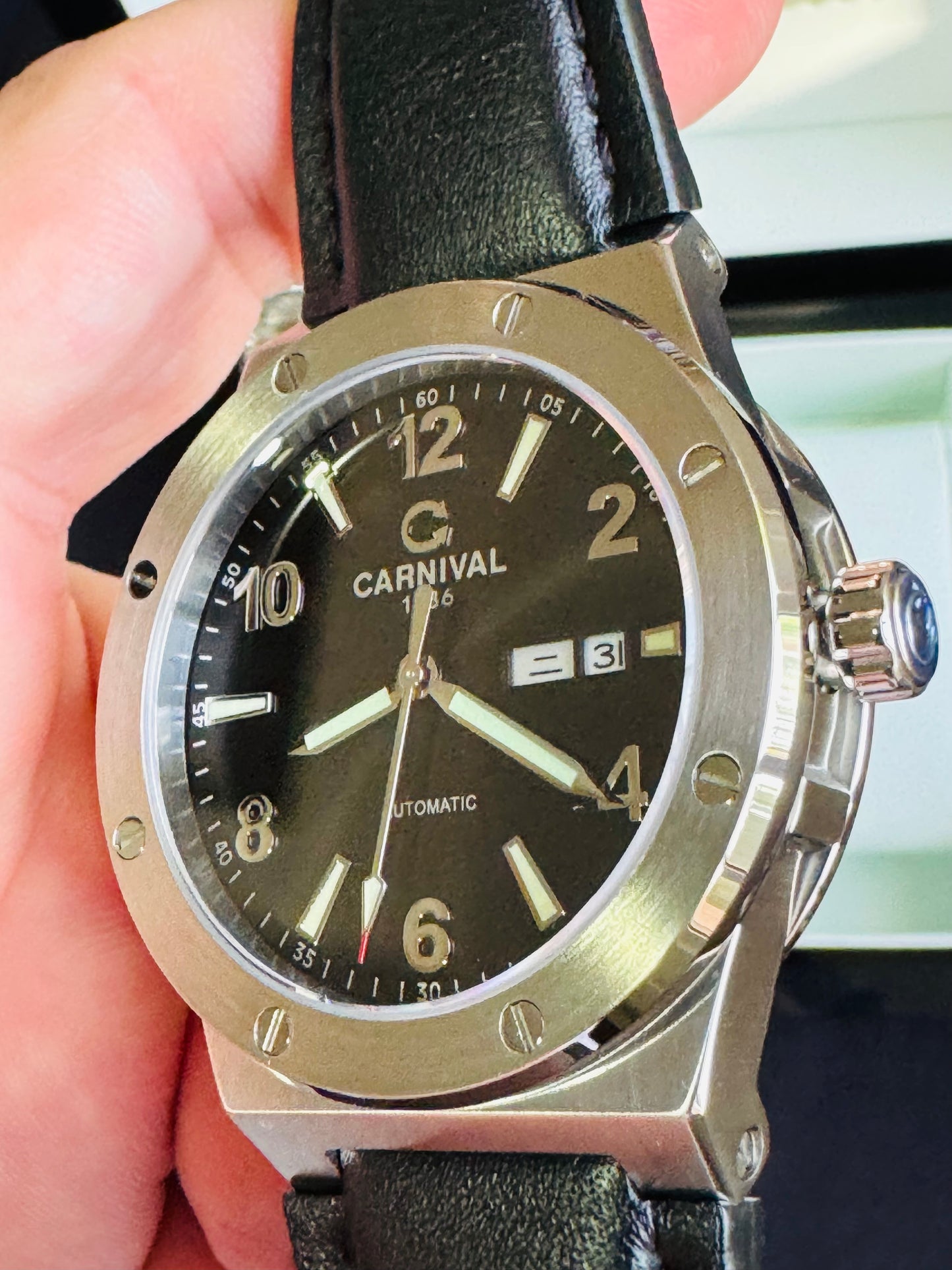 IMPECABLE RELOJ AUTOMÁTICO MECÁNICO DE GRAN CALIDAD MOVIMIENTO JAPONÉS MIYOTA-21 JOYAS- CRISTAL ZAFIRO-FECHADOR-SEMANARIO-A PRUEBA DE AGUA 30 MT. 💯% ORIGINAL