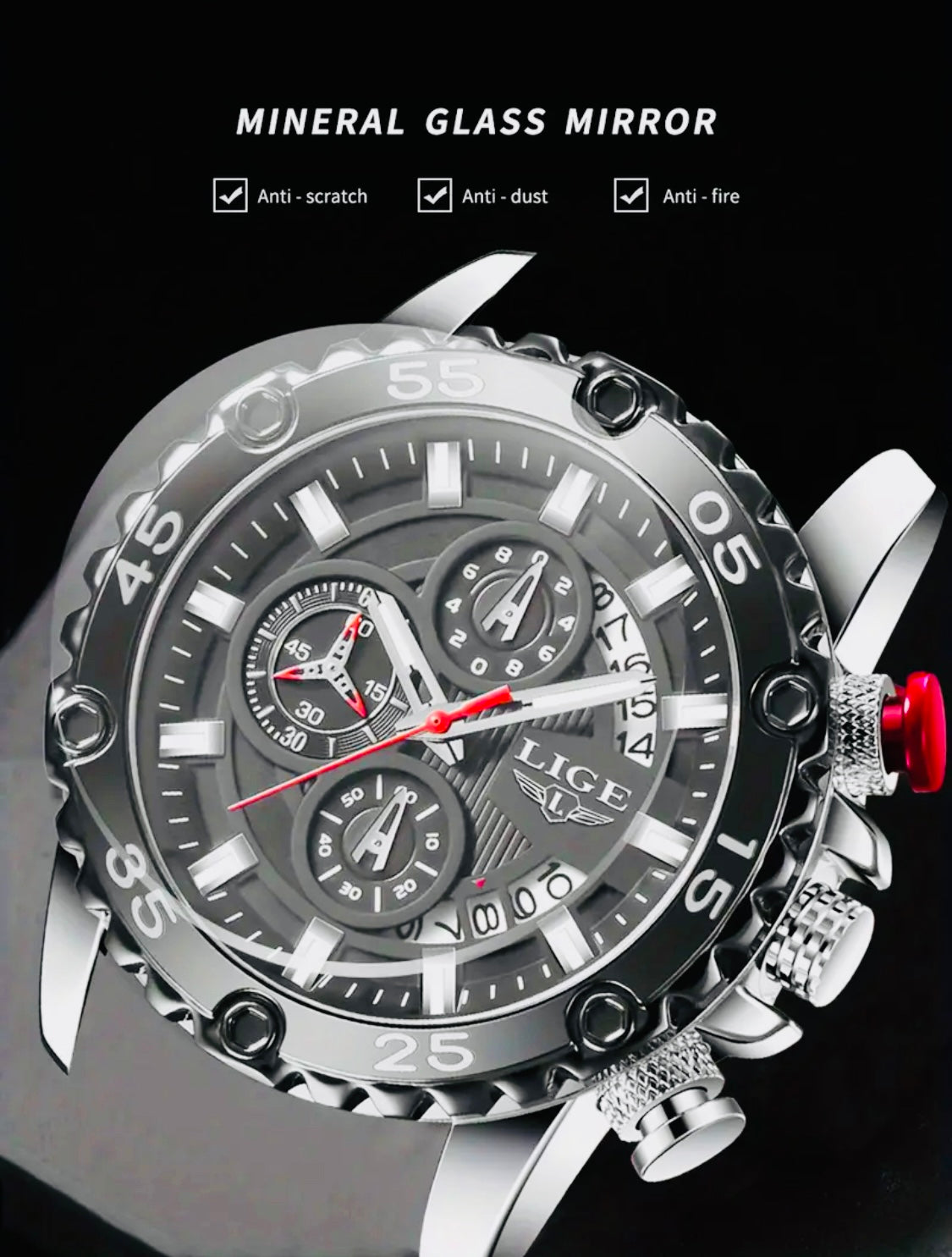 Espectacular Diseño Reloj Multifuncional Movimiento de Cuarzo-Gran Calidad de Acabados 

Ideal para Toda Ocasión 💯% Original