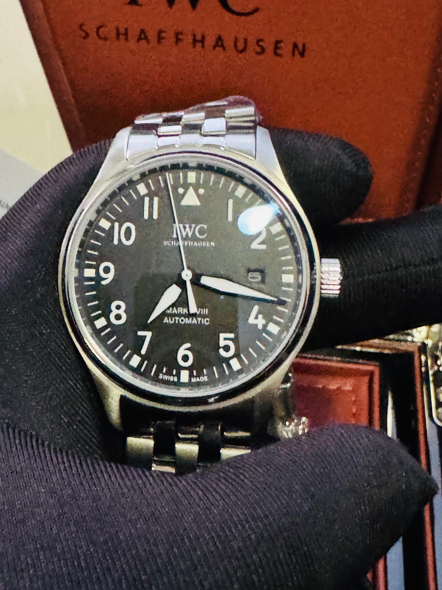 ELEGANTE Y EXCLUSIVO RELOJ AUTOMÁTICO IWC PILOTS WATCH