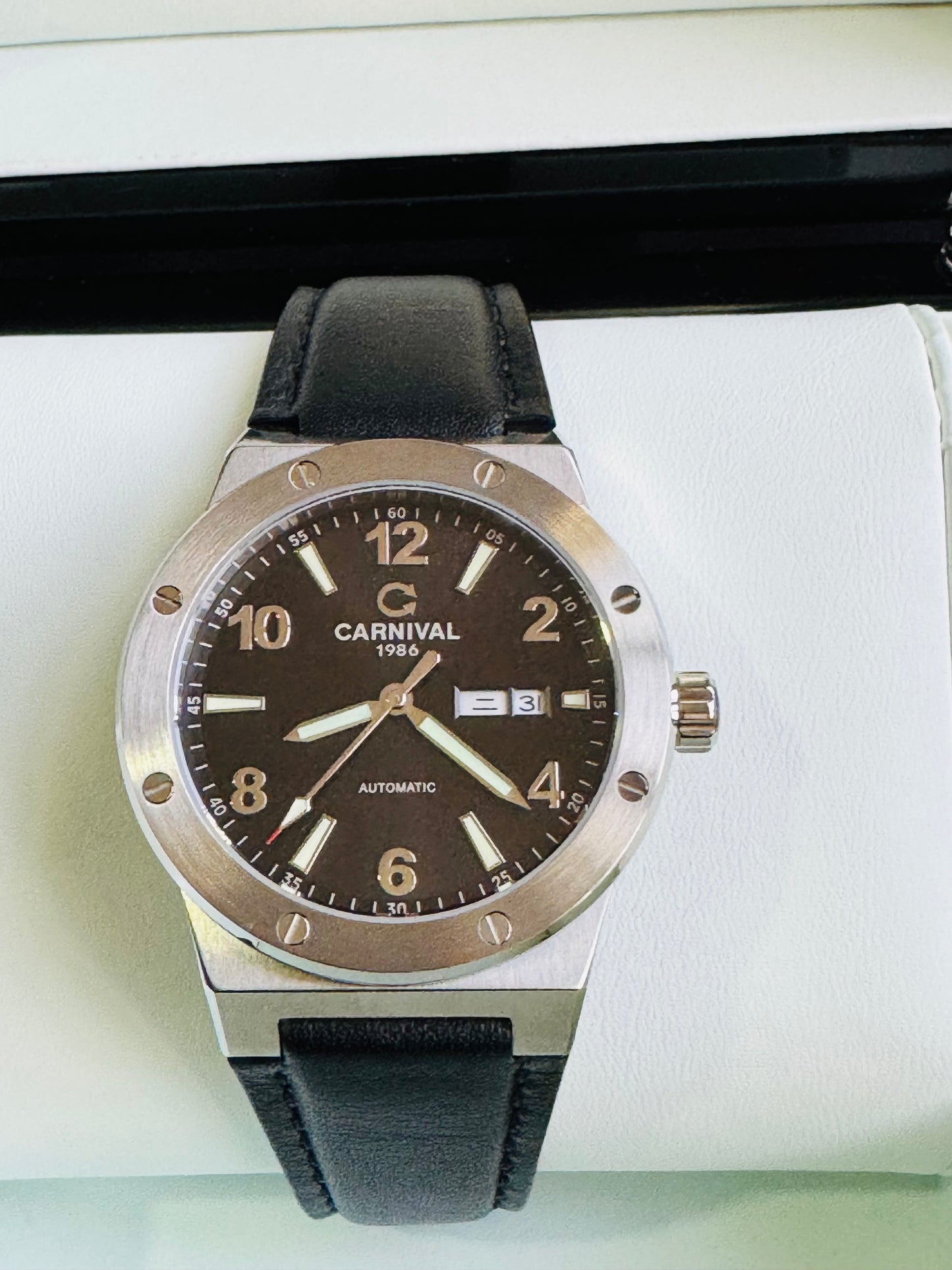 IMPECABLE RELOJ AUTOMÁTICO MECÁNICO DE GRAN CALIDAD MOVIMIENTO JAPONÉS MIYOTA-21 JOYAS- CRISTAL ZAFIRO-FECHADOR-SEMANARIO-A PRUEBA DE AGUA 30 MT. 💯% ORIGINAL