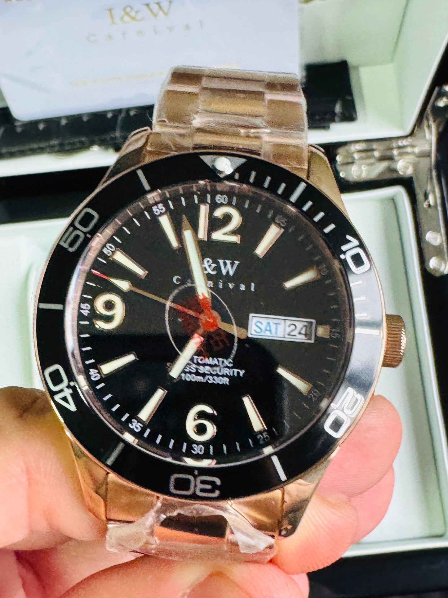 ESPECTACULAR RELOJ AUTOMÁTICO MECÁNICO PARA BUCEO 100 M.-CRISTAL ZAFIRO-LUMINOSO-ALTA CALIDAD-SHARK SERIES DIVING WATCH
