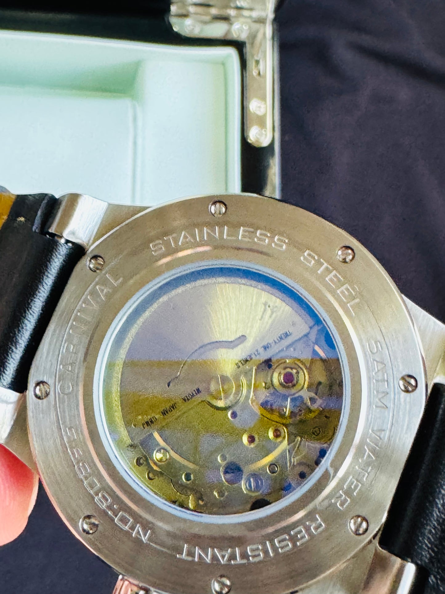 IMPECABLE RELOJ AUTOMÁTICO MECÁNICO DE GRAN CALIDAD MOVIMIENTO JAPONÉS MIYOTA-21 JOYAS- CRISTAL ZAFIRO-FECHADOR-SEMANARIO-A PRUEBA DE AGUA 30 MT. 💯% ORIGINAL