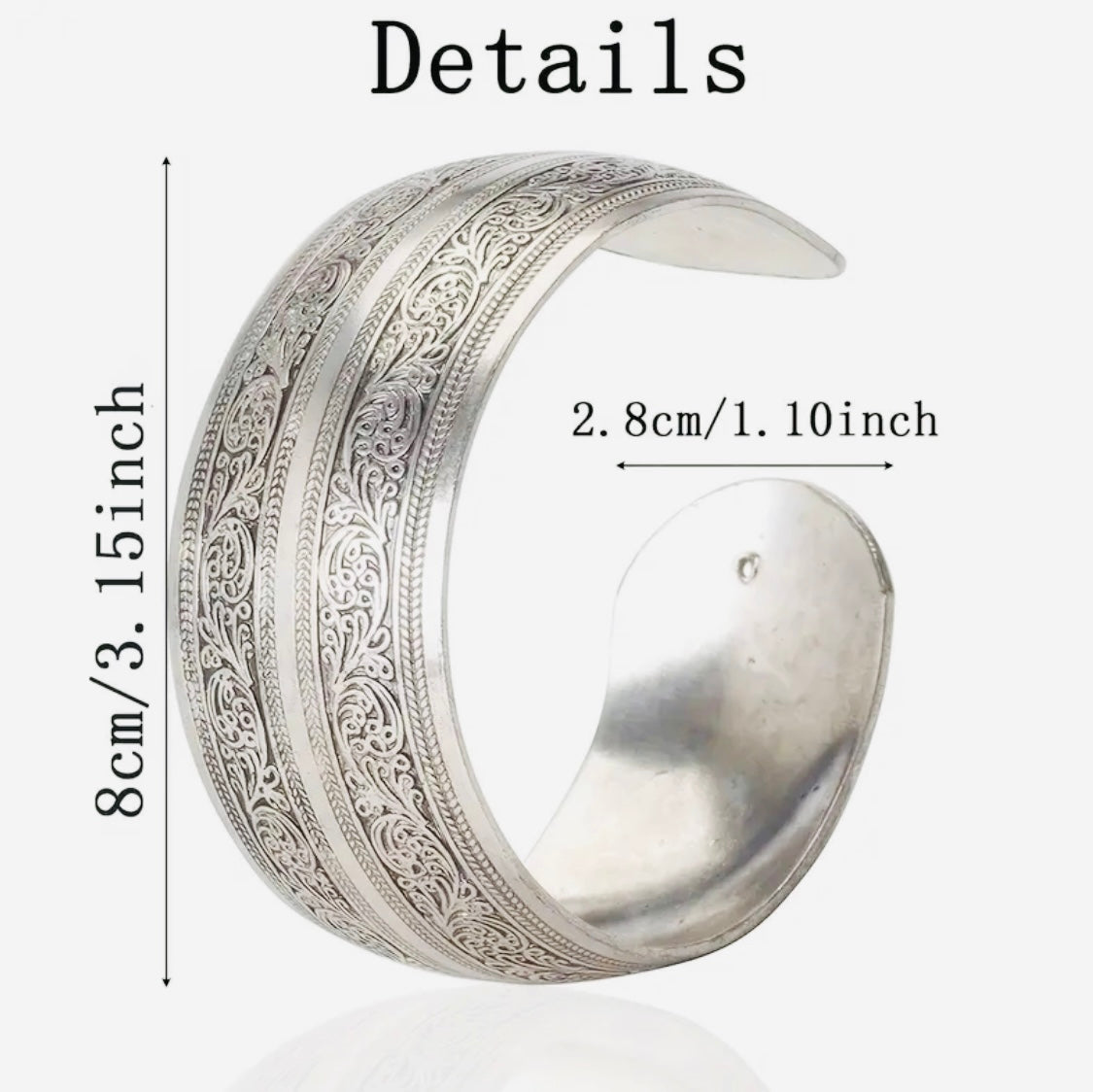 Hermoso Brazalete Grabado- Unitalla- Unisex Hipoalergenico Perfecto para Regalo 🎁