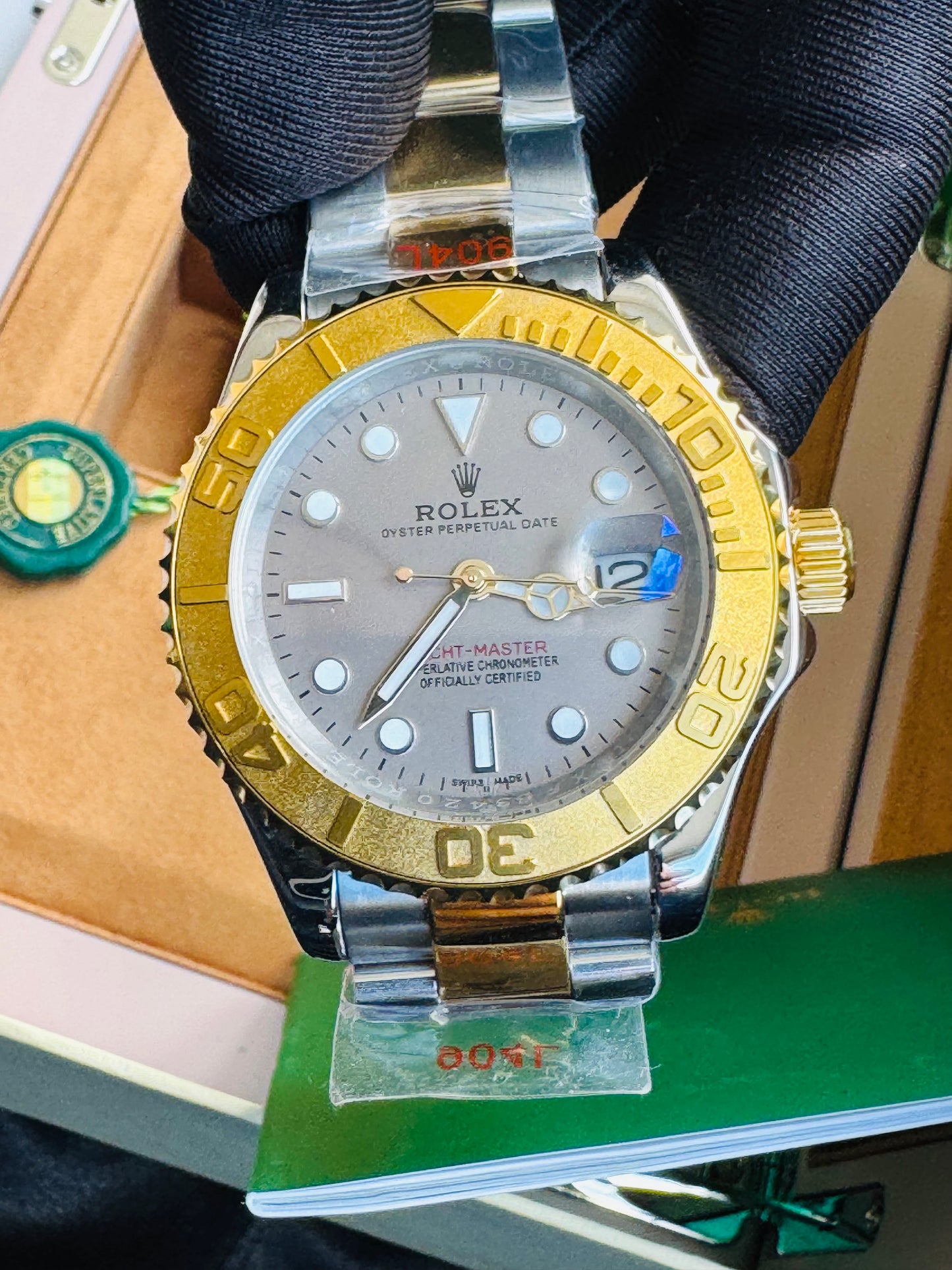 HERMOSO DISEÑO RELOJ AUTOMÁTICO MECÁNICO YACHT MASTER OYSTER PERPETUAL DATE