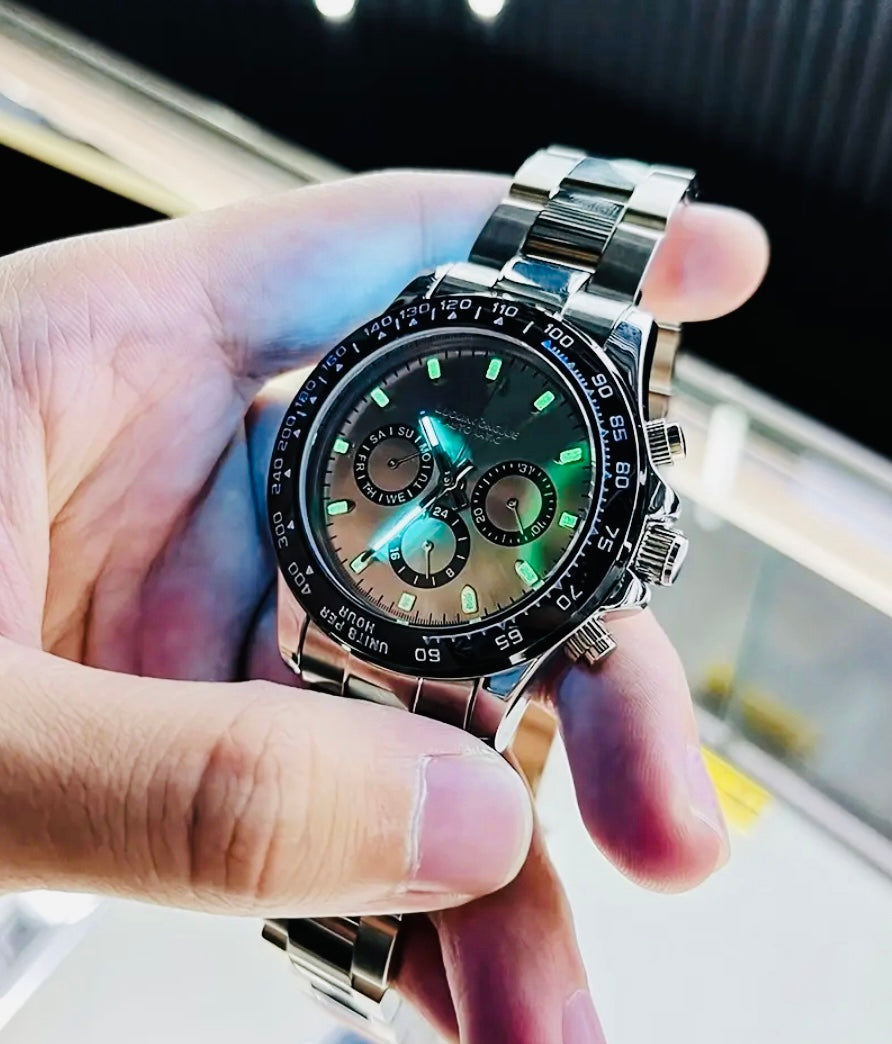 Hermoso Reloj Automático Mecánico Multifuncional Gran Calidad y Diseño 💯% Original Disponible en Carátula Gris y Negra!