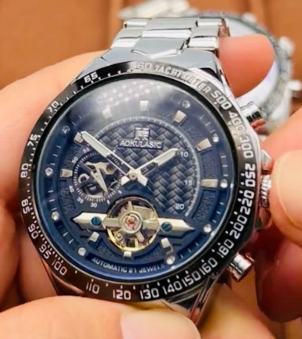 Espectácular Diseño Reloj Mecánico Automático Tourbillon! Elegante y Estiloso con Movimiento de Tourbillon - Diseño Hueco Elegante, Correa de Acero Inoxidable! Gran Calidad en sus Materiales y Diseño! 💯% Original