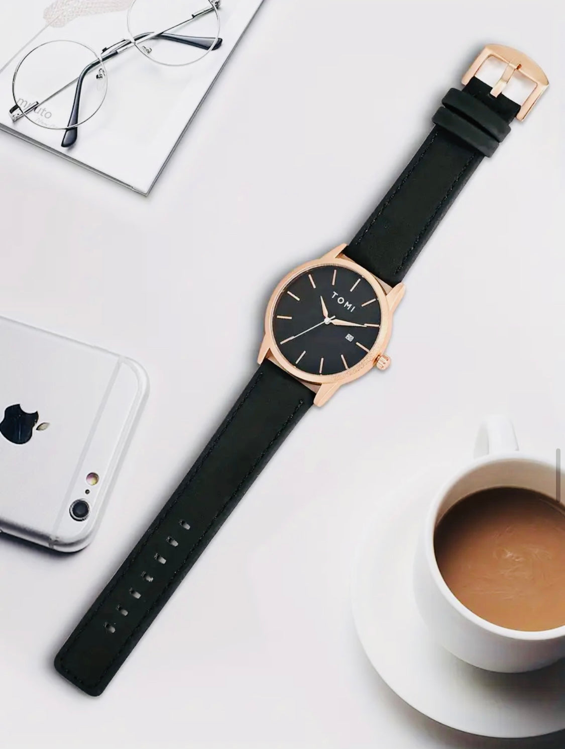 Elegante y Minimalista Reloj TOMI Movimiento de Cuarzo 💯% Original Perfecto para Regalo 🎁