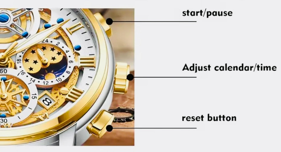 Hermoso Reloj Skeleton Multifuncional con Movimiento de Cuarzo Gran Diseño y Calidad 💯% Original