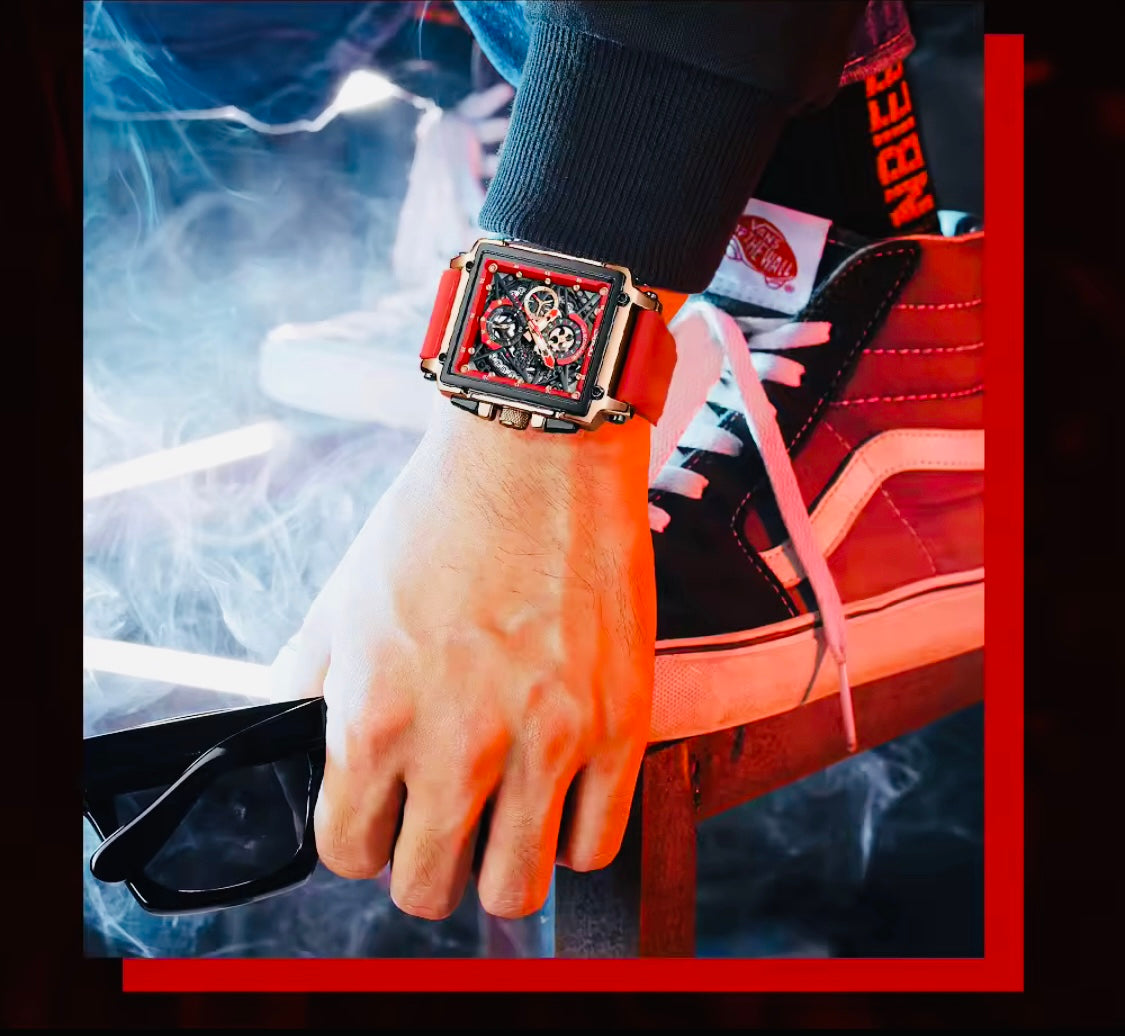 Impresionante Diseño y Acabados de Lujo Gran Reloj Multifuncional con Movimiento de Cuarzo Excelente Calidad 💯% Original