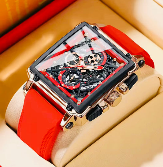 Impresionante Diseño y Acabados de Lujo Gran Reloj Multifuncional con Movimiento de Cuarzo Excelente Calidad 💯% Original