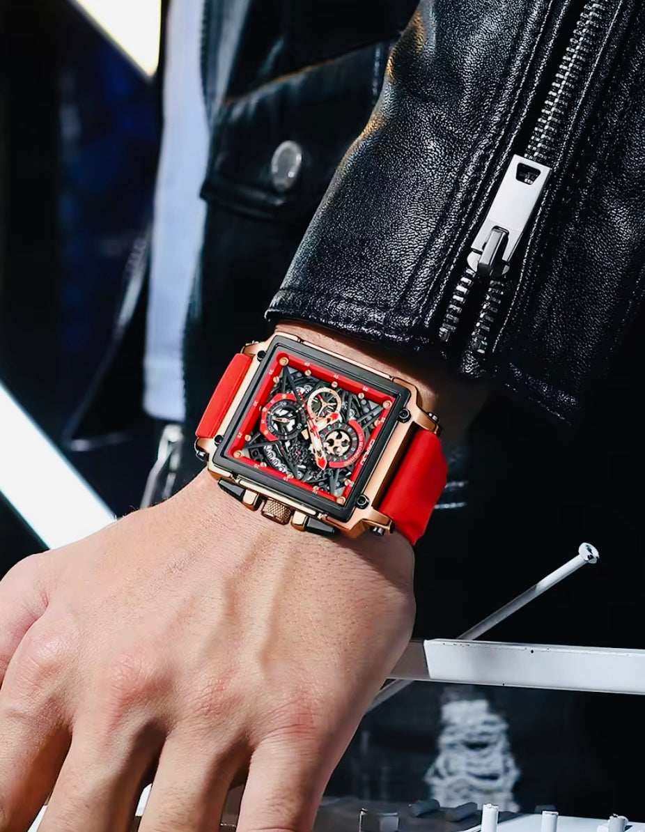Impresionante Diseño y Acabados de Lujo Gran Reloj Multifuncional con Movimiento de Cuarzo Excelente Calidad 💯% Original
