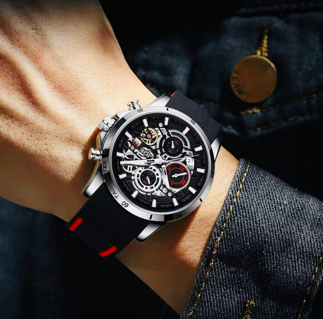 Hermoso Reloj Multifuncional-Movimiento de Cuarzo Excelente Calidad y Diseño! 💯% Original 

información por WhatsApp 99 81 92 84 65
Nota: No se hacen Envíos 🚚 
Ventas solo en Cancún 
Nuestro Lema: No somos Números!
Atencion: Personalizada