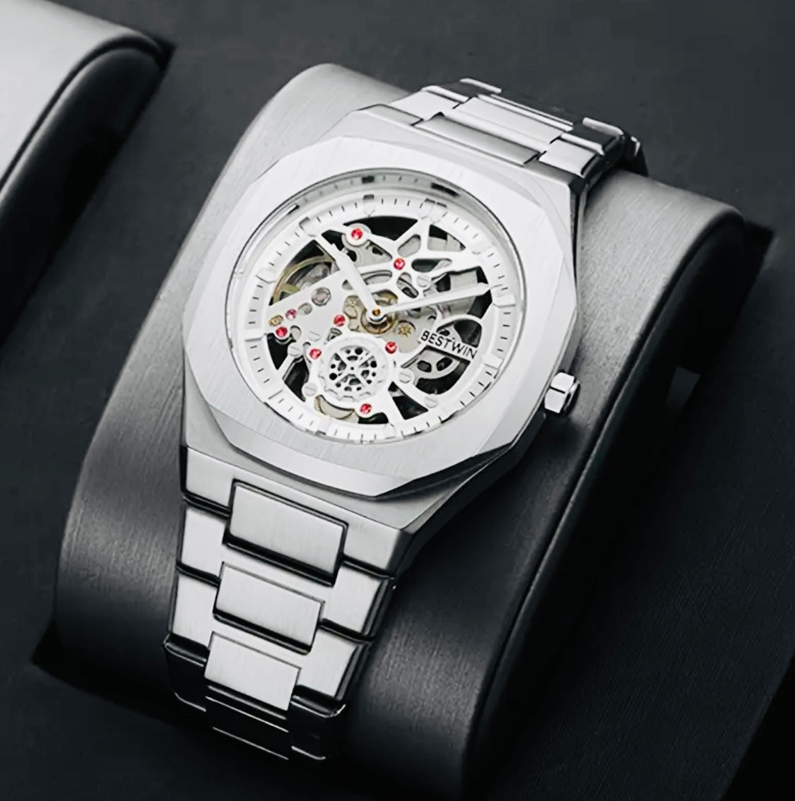 Hermoso Diseño Reloj Skeleton Movimiento de Cuarzo- 💯% Original Perfecto para Regalo 🎁
