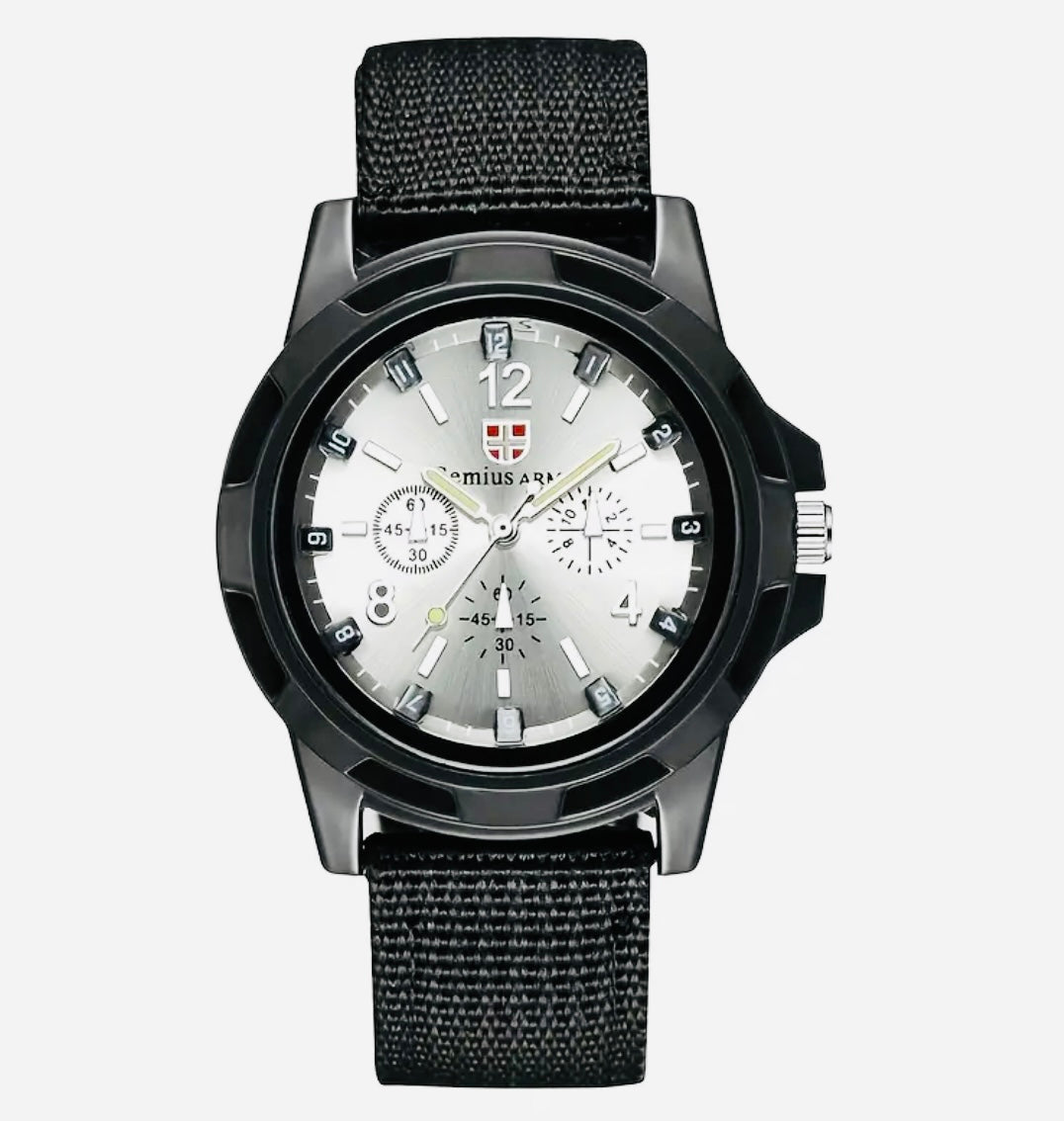Reloj de pulsera deportivo casual para hombres con correa de nailon, elección ideal para regalo 🎁 

NOTA:

No se hacen envíos 🚚  📦 💨!

Las Ventas son solo en Cancún

Nuestro Lema: No somos Números!