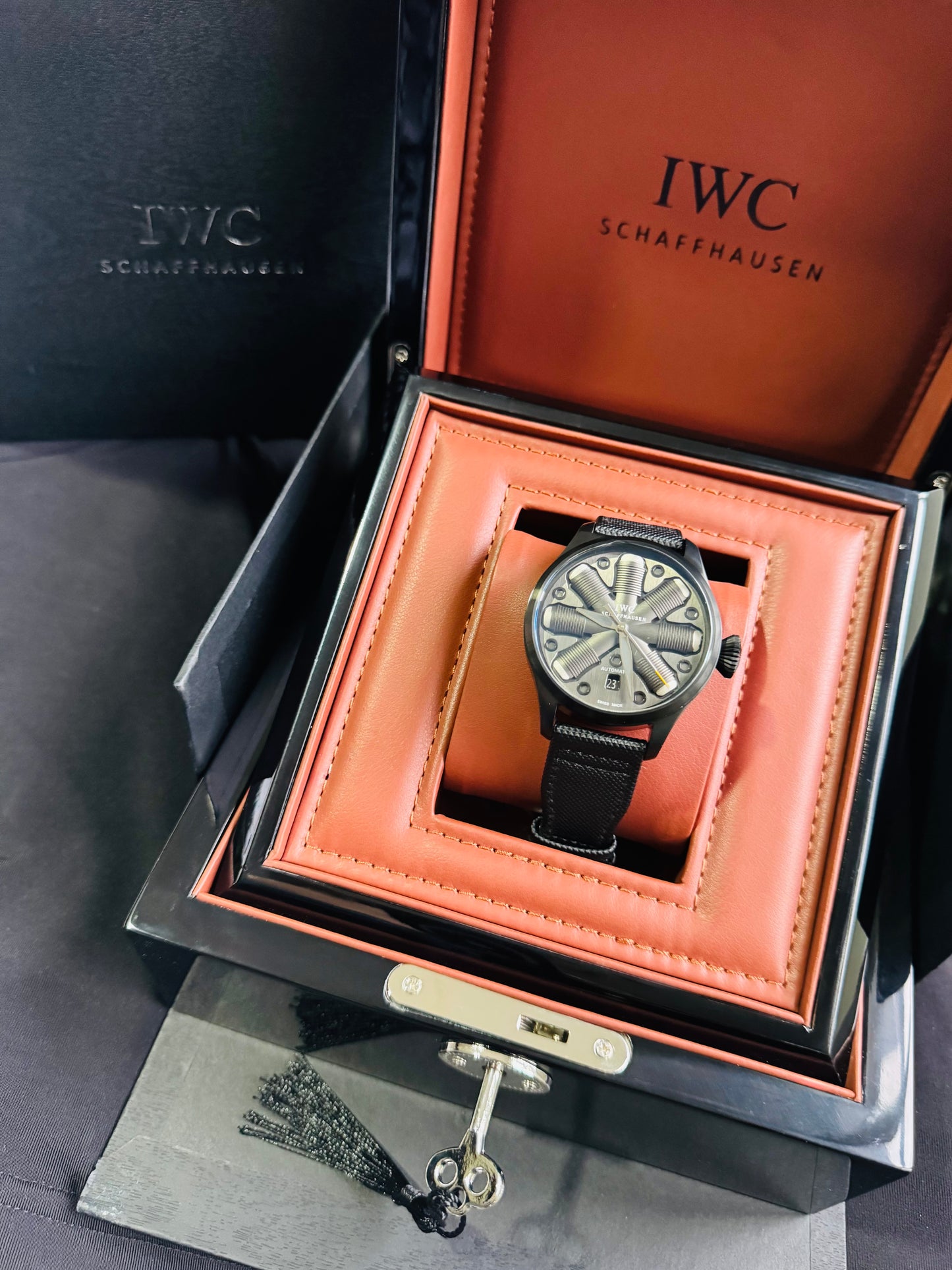 IMPRESIONANTE RELOJ MECÁNICO AUTOMÁTICO TOP GUN IWC UNITED STATE NAVY- FIGTHER SCHOOL!!! GRAN CALIDAD