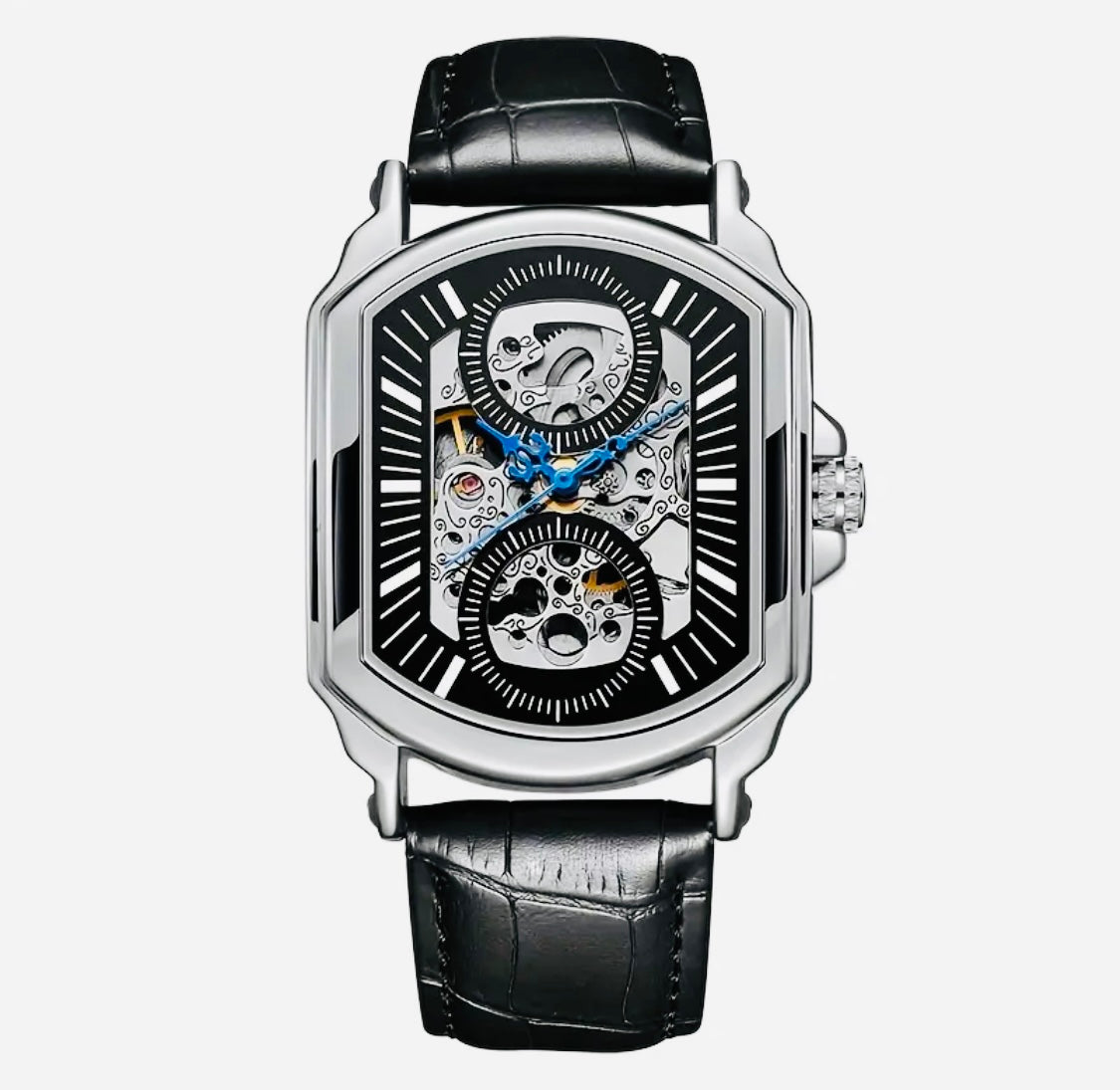 Elegante y Hermoso Reloj Automático Mecánico ⚙️ Skeleton 💯% Original Disponible con Carátula Negra y Blanca!