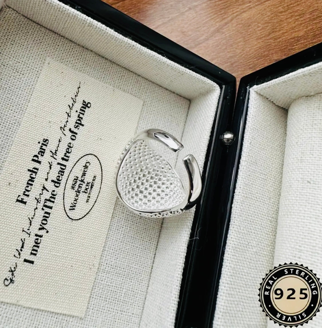 Helegante Anillo de Plata .925 Hipoalergenico-Unitalla Perfecto para Regalo