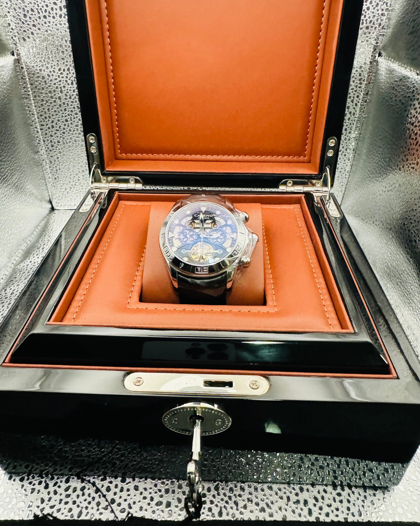 IMPRESIONANTE GRANDE Y PESADO RELOJ AUTOMÁTICO MECÁNICO SKELETON TOURBILLON 💯% ORIGINAL MÚLTIPLES COMPLICACIONES FUNCIONALES! GRAN CALIDAD A UN SÚPER PRECIO!