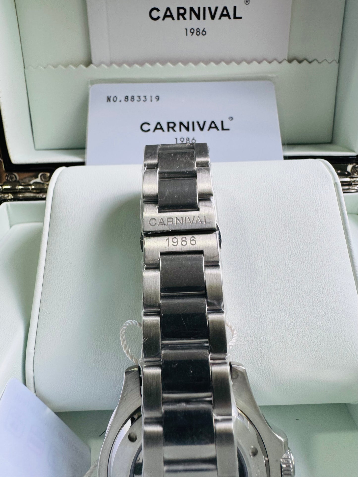 HERMOSO RELOJ AUTOMÁTICO MECÁNICO-CRONÓGRAFO-FECHADOR-DÍA SEMANA-CRISTAL ZAFIRO-34 JOYAS 💎-3 ATM -💯% ORIGINAL