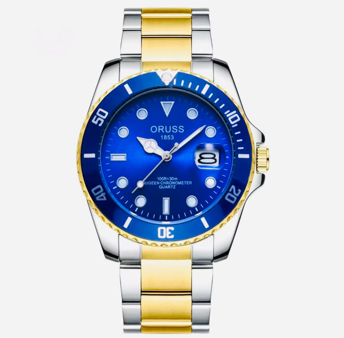 Elegante Reloj con Fechador-Acero Inoxidable Tipo SUBMARINER