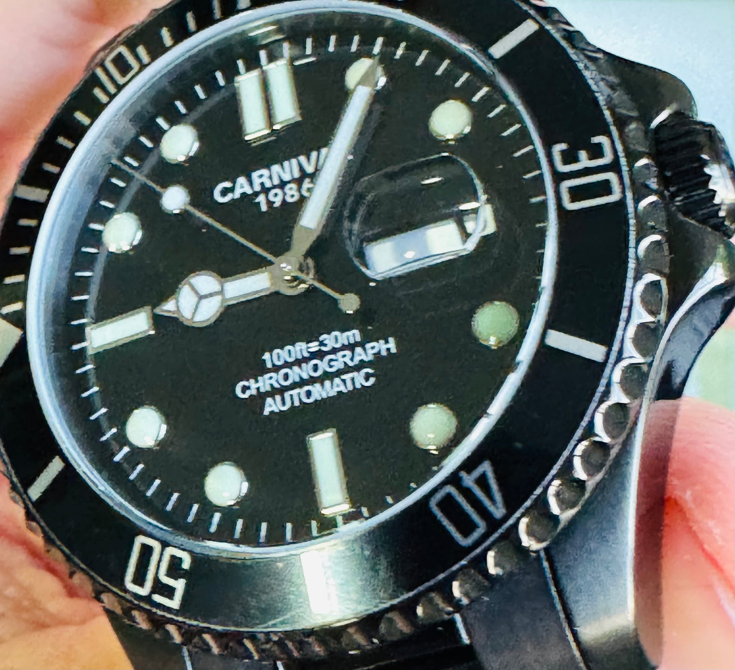 HERMOSO RELOJ AUTOMÁTICOMECÁNICO CRISTAL ZAFIRO-FECHADOR-LUMINOSO-RESISTENCIA AL AGUA-ALTA GAMA- 💯% ORIGINAL