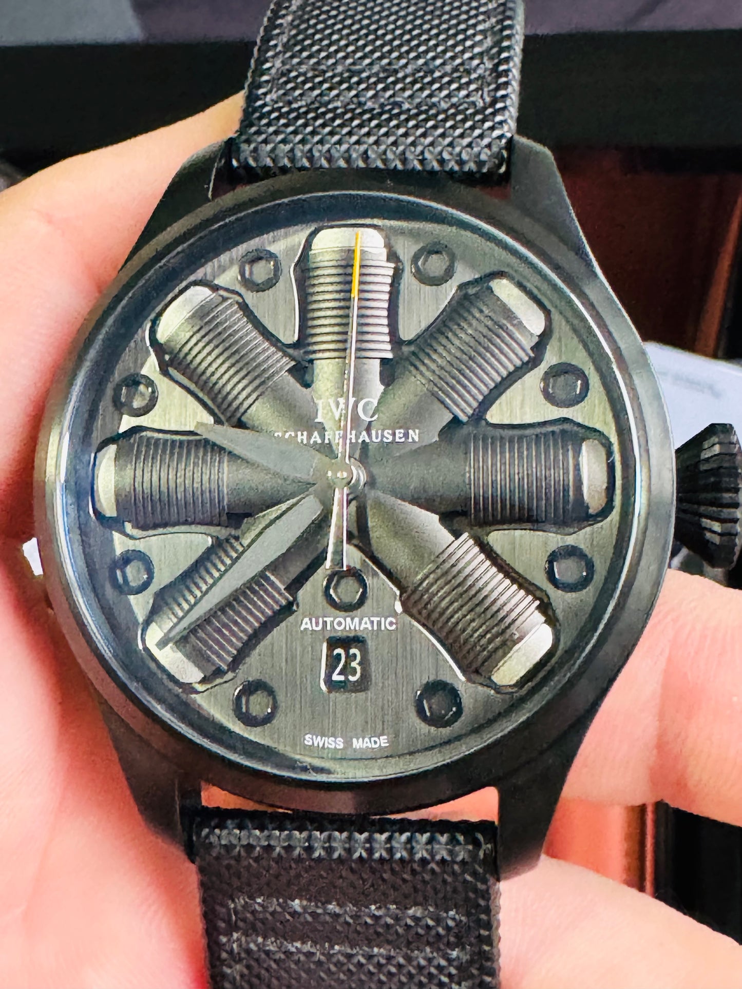 IMPRESIONANTE RELOJ MECÁNICO AUTOMÁTICO TOP GUN IWC UNITED STATE NAVY- FIGTHER SCHOOL!!! GRAN CALIDAD