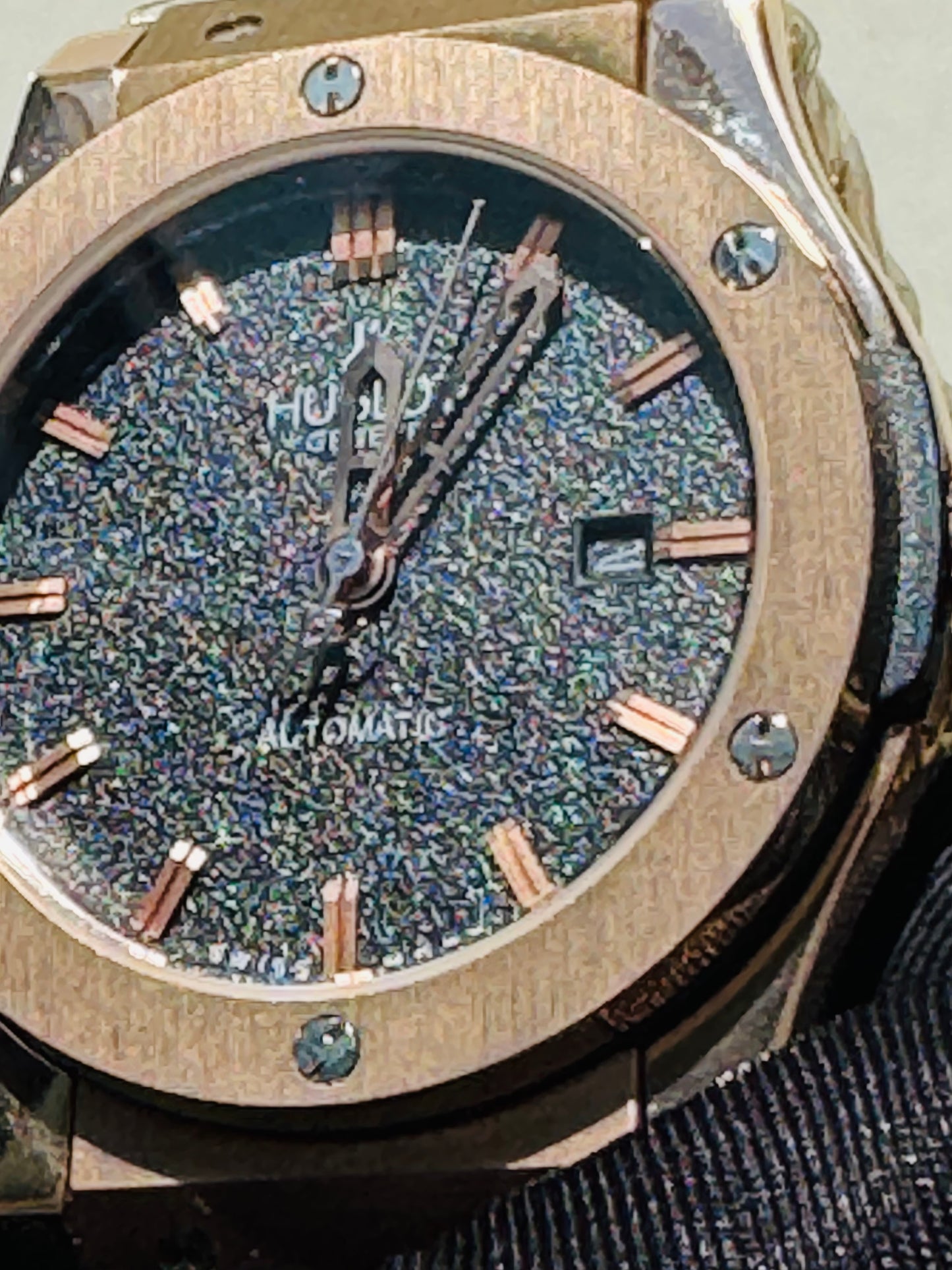MÁXIMO LUJO! EXCLUSIVO HUBLOT AUTOMÁTICO CARATULA TIPO DIAMANTE 💎 Y LIJA! ELEGANCIA TOTAL!