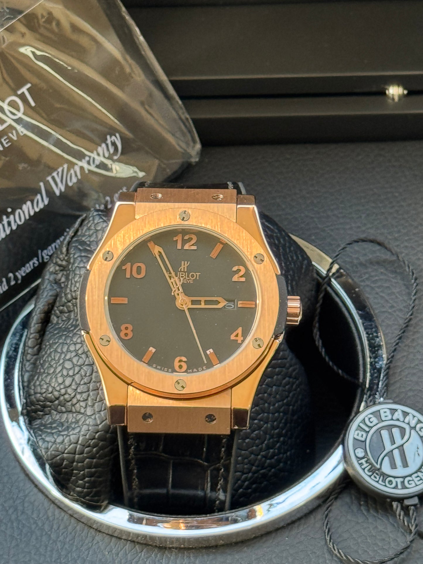MÁXIMO LUJO RELOJ AUTOMÁTICO MECÁNICO HUBLOT - FECHADOR-CALIDAD Y DISEÑO!!!