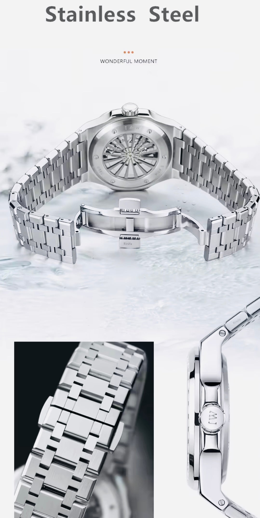 IMPRESIONANTE RELOJ AUTOMÁTICO I&W MÁXIMA CALIDAD Y ESPECTACULAR DISEÑO-CRISTAL ZAFIRO-FECHADOR-SEMANARIO-50 METROS 💦 LUMINOSO-ETC