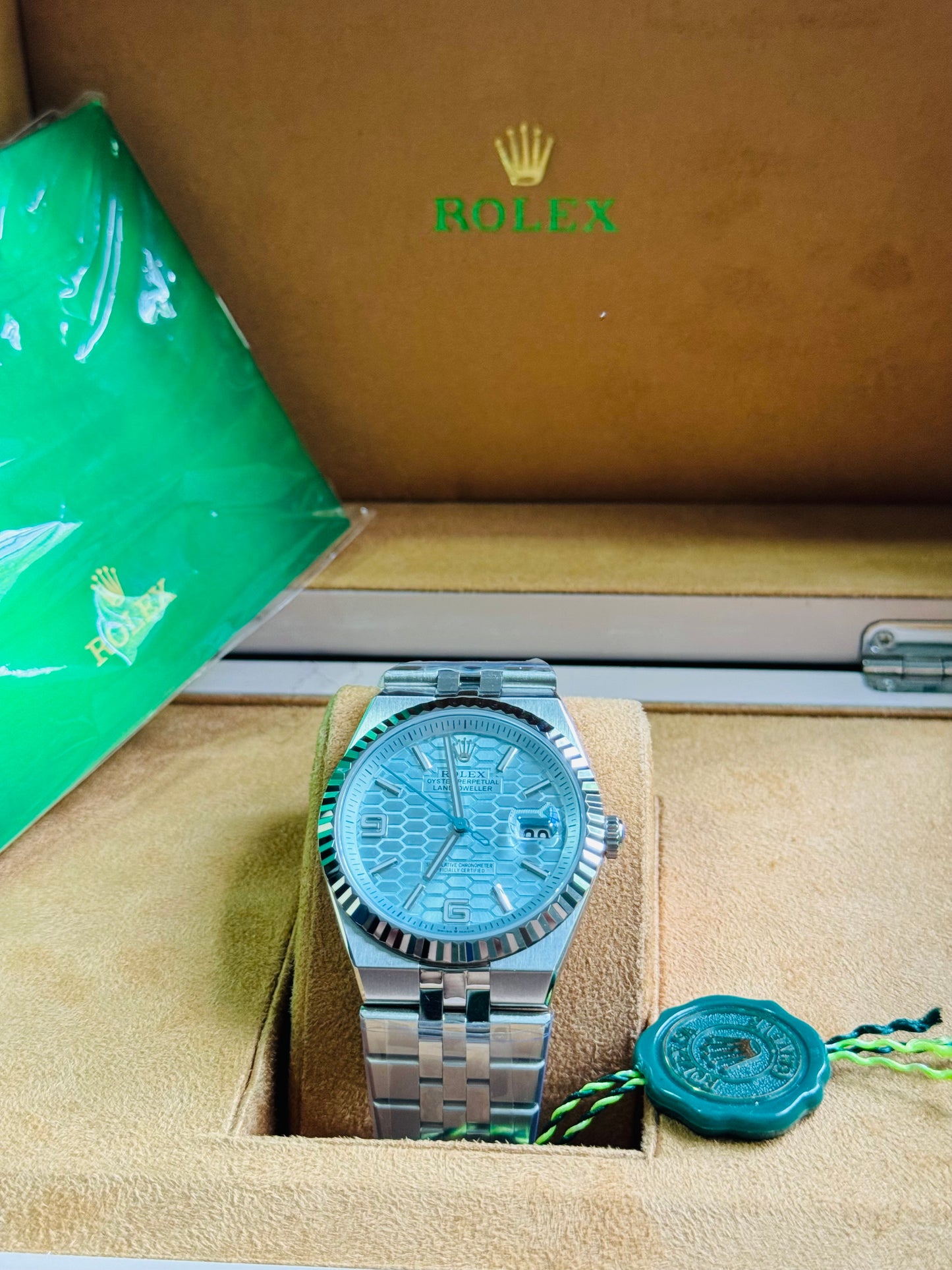 ULTIMO DISEÑO 2025 HERMOSO ROLEX OYSTER PERPETUAL LAND-DWELLER AUTOMÁTICO MECÁNICO-FECHADOR-CHRONOMETER-34 JOYAS 💎-CRISTAL ZAFIRO- MÁXIMO LUJO! NUEVO ESPECTACULAR DISEÑO 2025