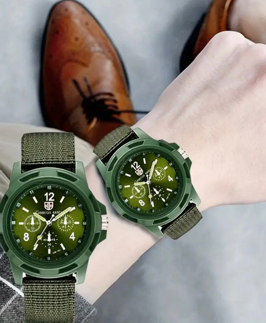 Reloj de pulsera deportivo casual para hombres con correa de nailon, elección ideal para 🎁 Regalo