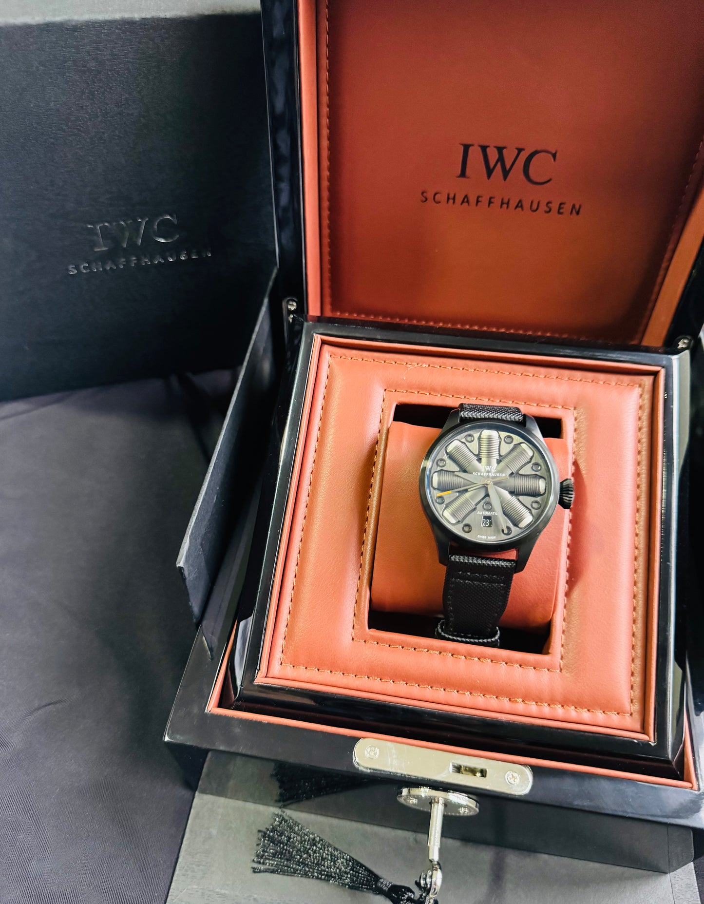 IMPRESIONANTE RELOJ MECÁNICO AUTOMÁTICO TOP GUN IWC UNITED STATE NAVY- FIGTHER SCHOOL!!! GRAN CALIDAD
