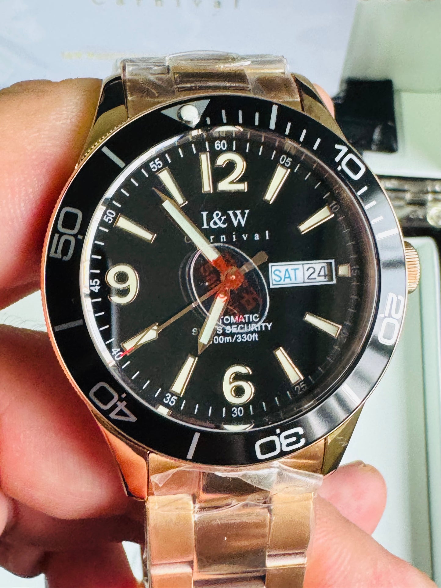 ESPECTACULAR RELOJ AUTOMÁTICO MECÁNICO PARA BUCEO 100 M.-CRISTAL ZAFIRO-LUMINOSO-ALTA CALIDAD-SHARK SERIES DIVING WATCH