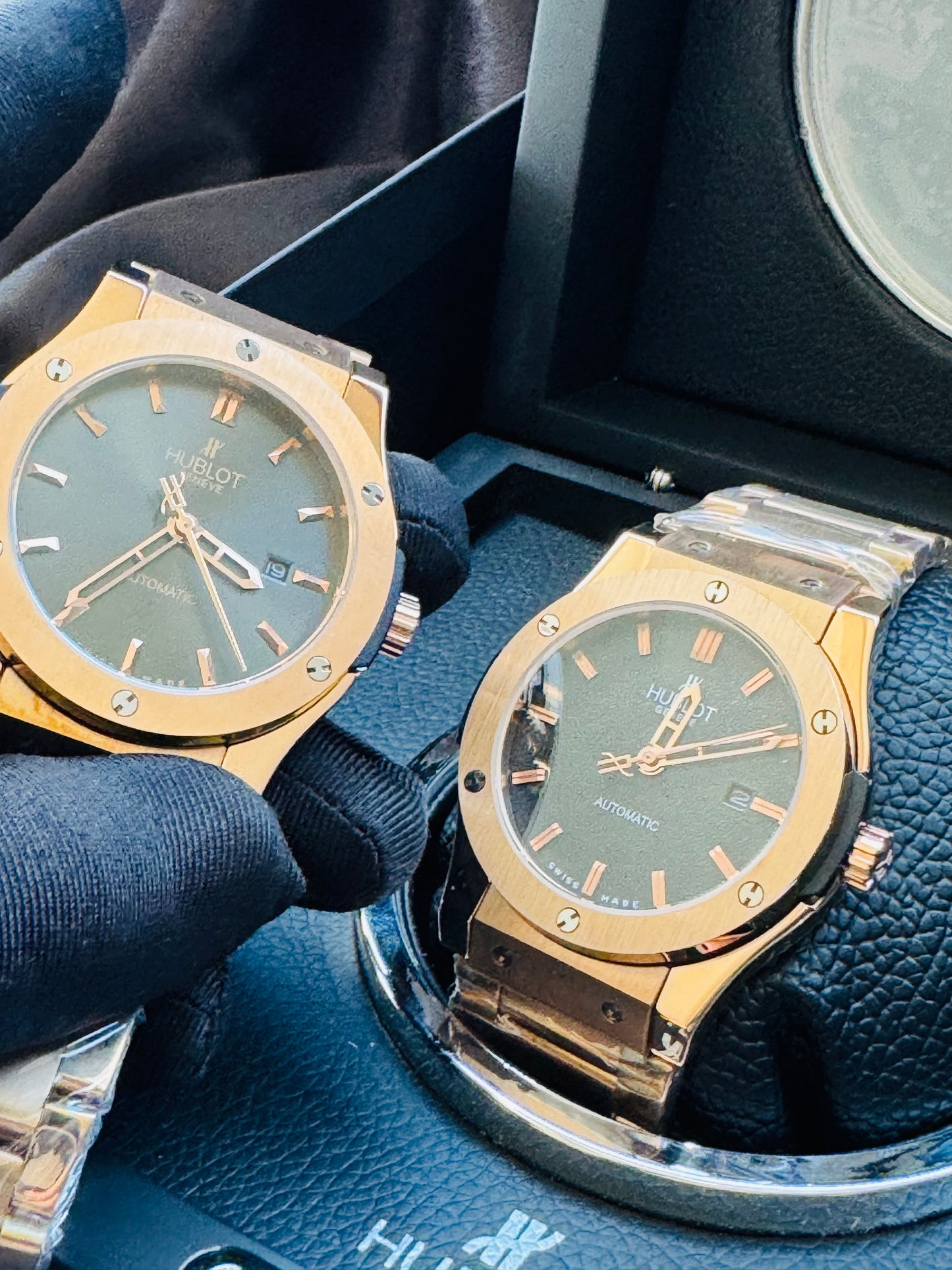 MÁXIMO LUJO! EXCLUSIVO HUBLOT AUTOMÁTICO CARATULA TIPO DIAMANTE 💎 Y LIJA! ELEGANCIA TOTAL!