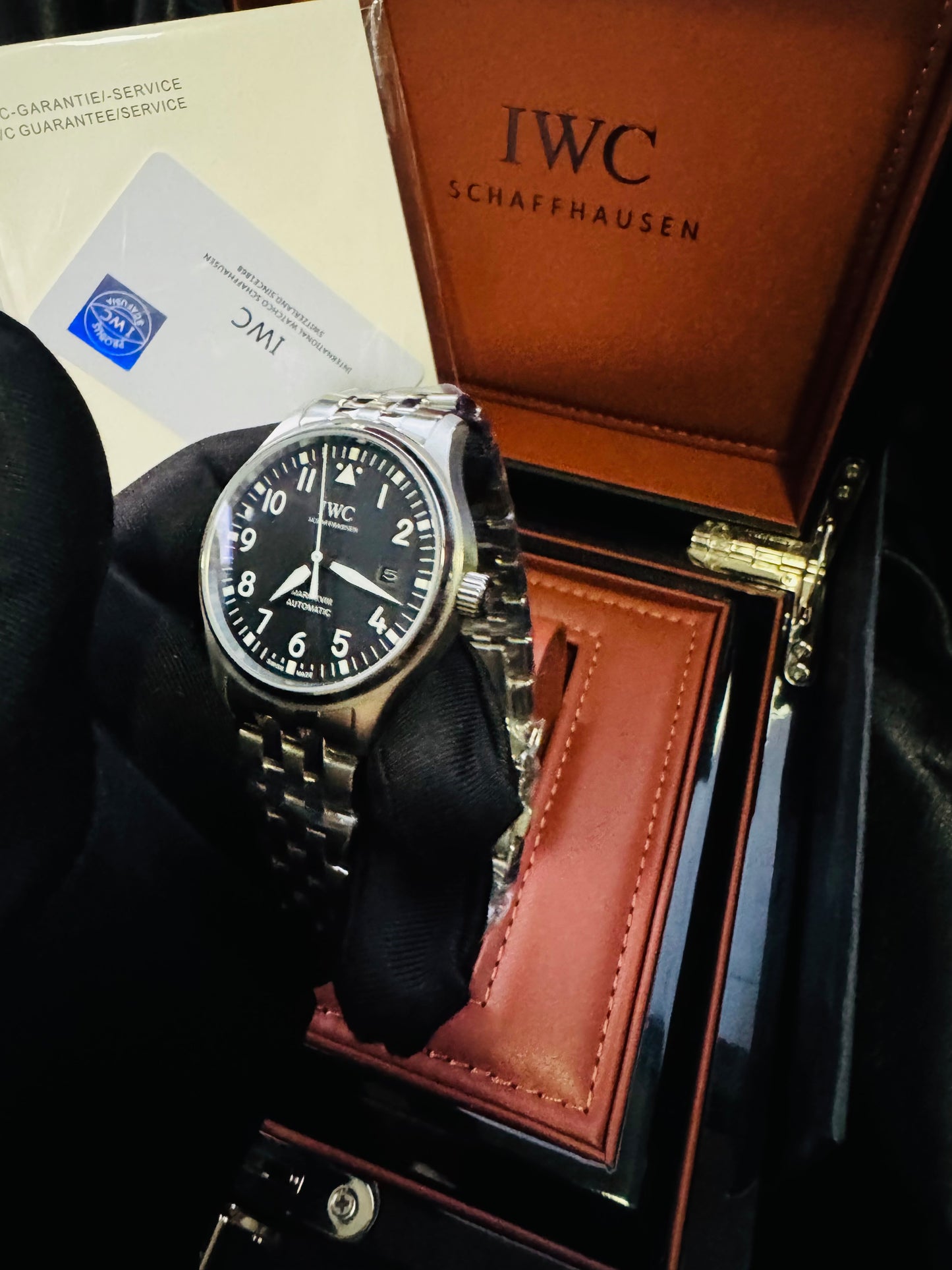 ELEGANTE Y EXCLUSIVO RELOJ AUTOMÁTICO IWC PILOTS WATCH