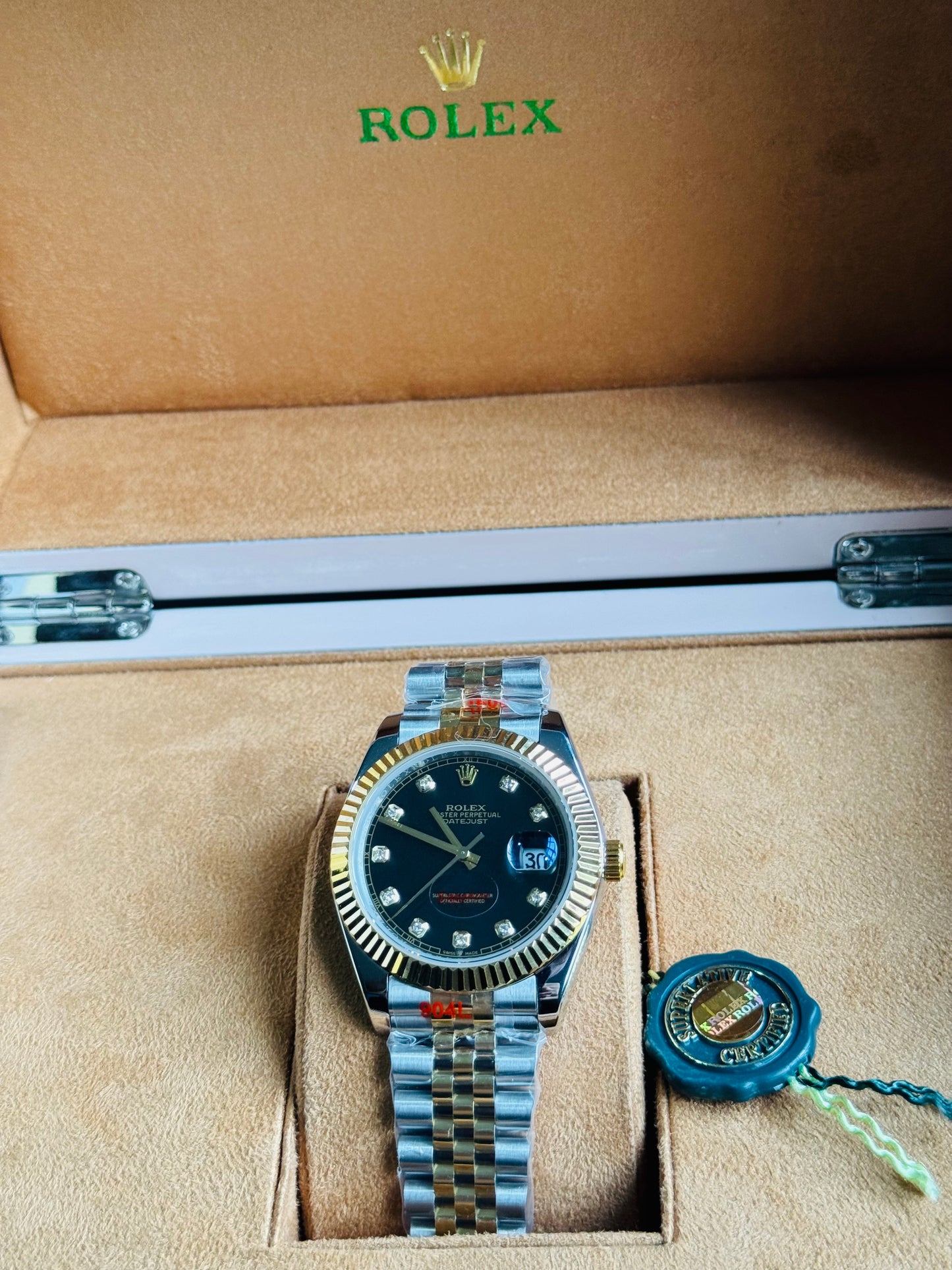 ATEMPORAL Y ELEGANTE OYSTER PERPETUAL DATE JUST AUTOMÁTICO CRYSTAL ZAFIRO DIAMANTES 💎 ETC!