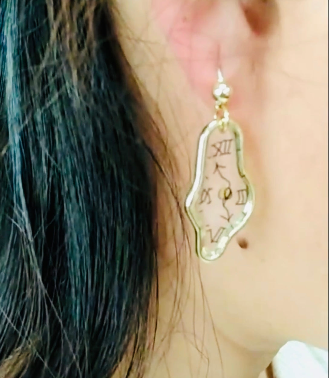 Originales Pendientes con Plata.925 aguja 🪡 de Oído 👂 Hipoalergenicos Tema La Persistencia de la Memoria- Salvador Dali-