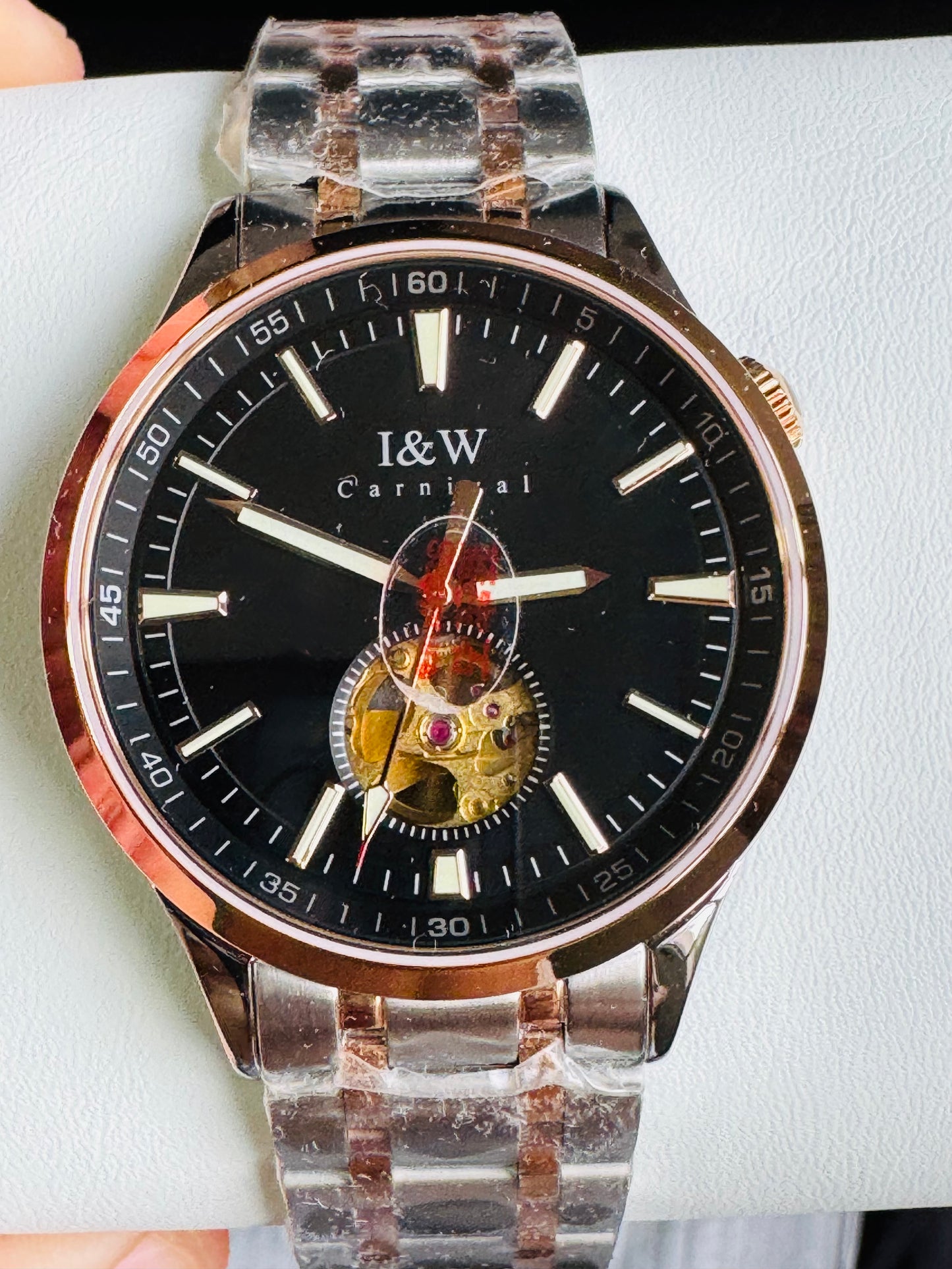 HERMOSO Y ELEGANTE RELOJ AUTOMÁTICO MECÁNICO CRISTAL ZAFIRO LUMINOSO 💯% ORIGINAL