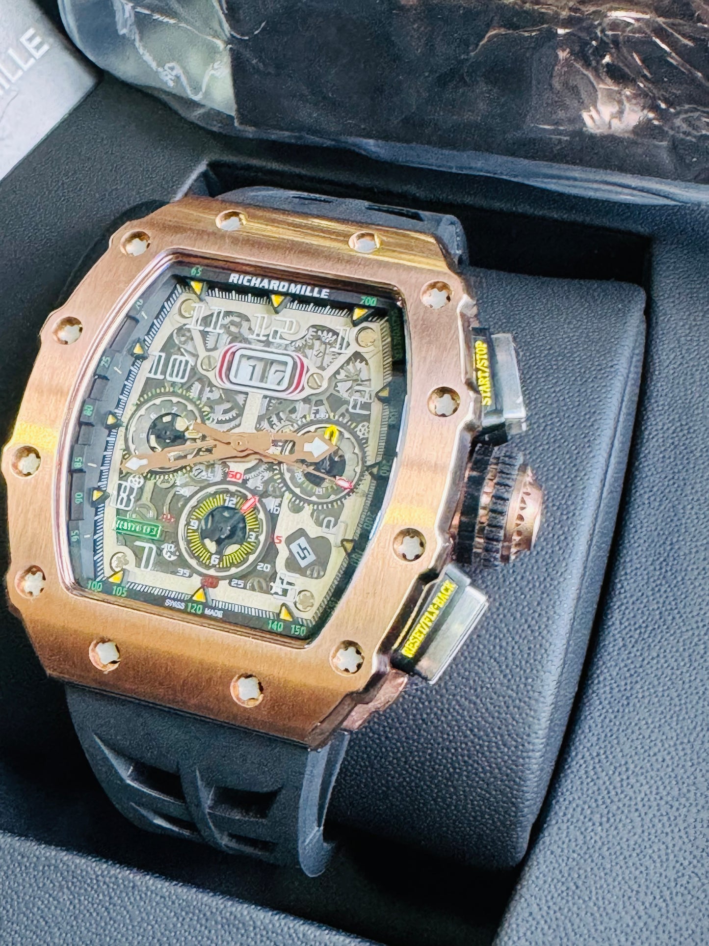 IMPRESIONANTE RELOJ RICHARD MILLE!!! AUTOMÁTICO MECÁNICO-68 JOYAS💎-FECHADOR-LUMINOSO-MULTIFUNCIONAL-ETC! ETC ETC!!!