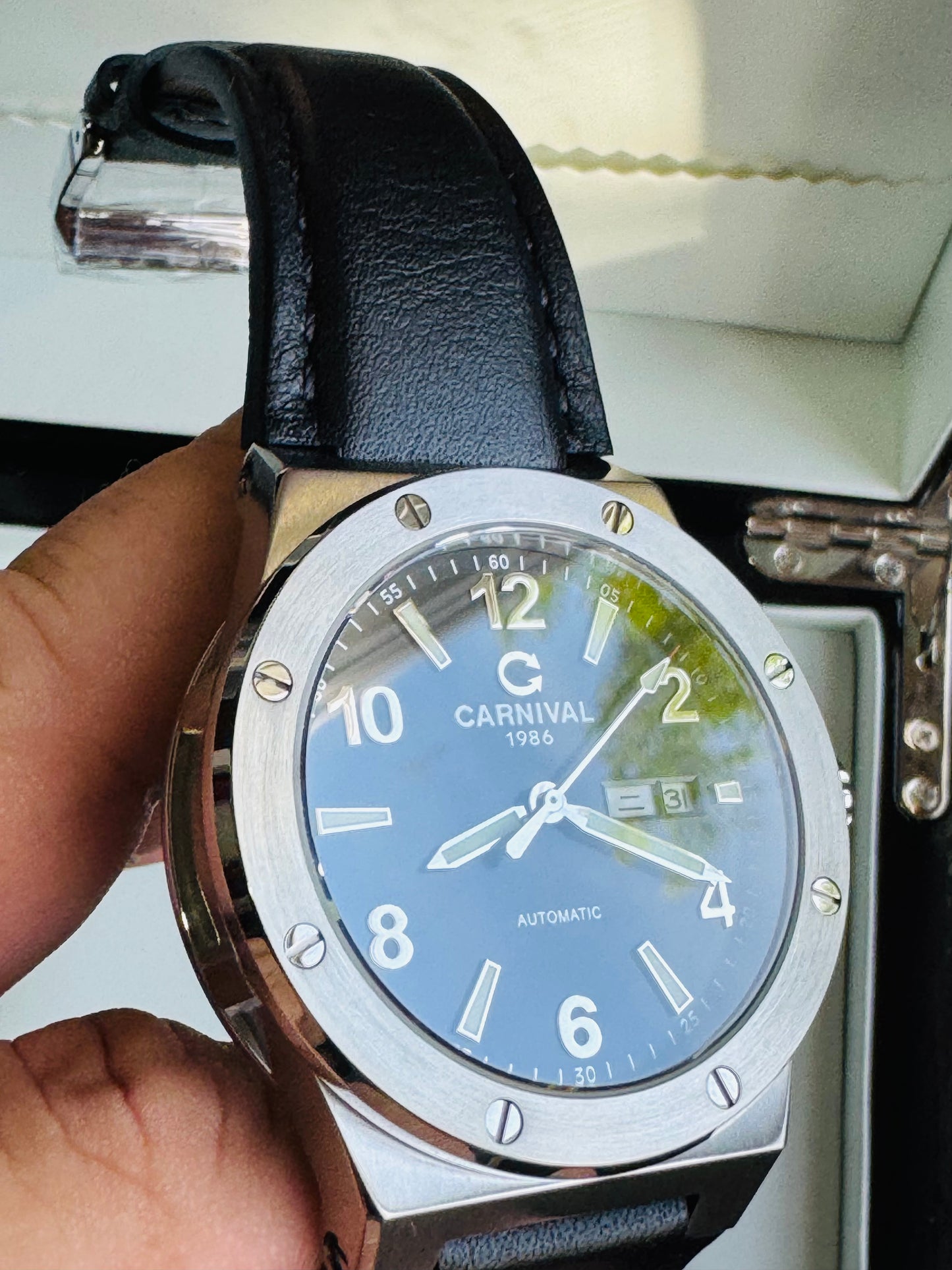 IMPECABLE RELOJ AUTOMÁTICO MECÁNICO DE GRAN CALIDAD MOVIMIENTO JAPONÉS MIYOTA-21 JOYAS- CRISTAL ZAFIRO-FECHADOR-SEMANARIO-A PRUEBA DE AGUA 30 MT. 💯% ORIGINAL