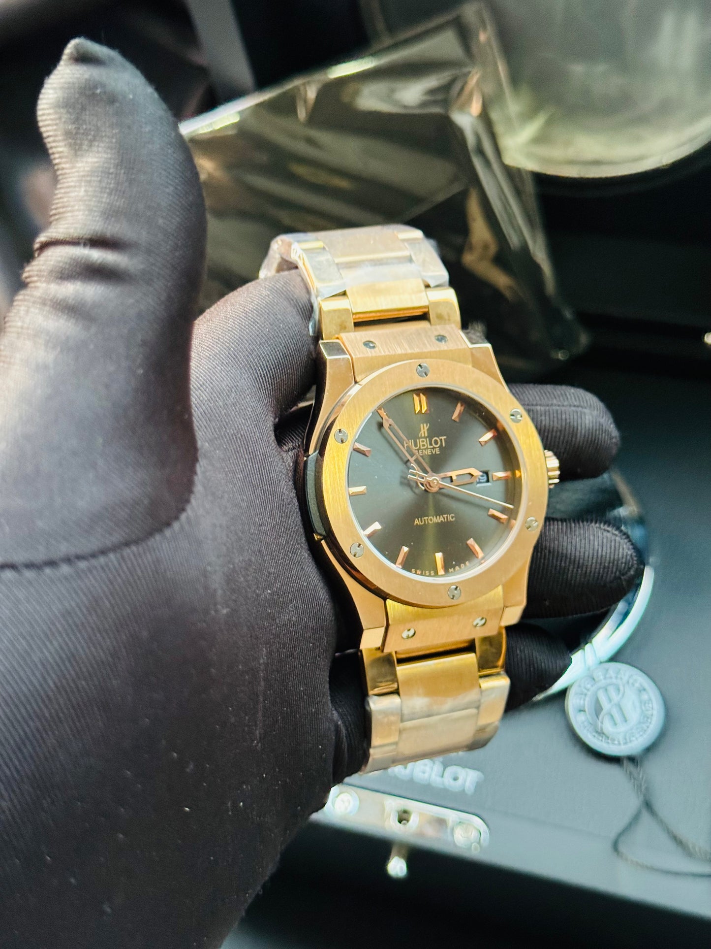 HERMOSO RELOJ HUBLOT AUTOMÁTICO MECÁNICO GRAN PRESENCIA