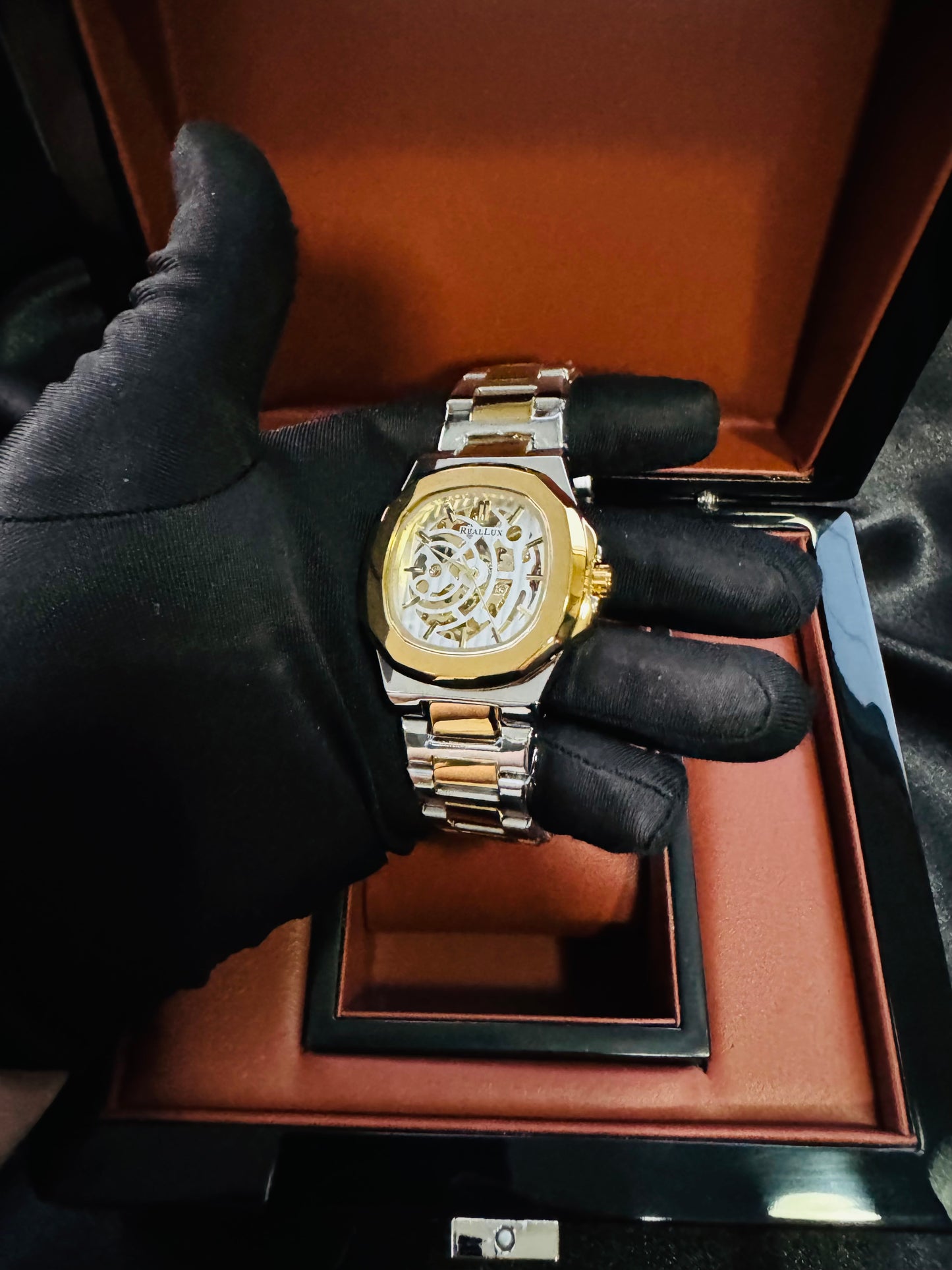 Impresionante Reloj Mecánico Automático Skeleton Excelente Calidad en Diseño y Acabados