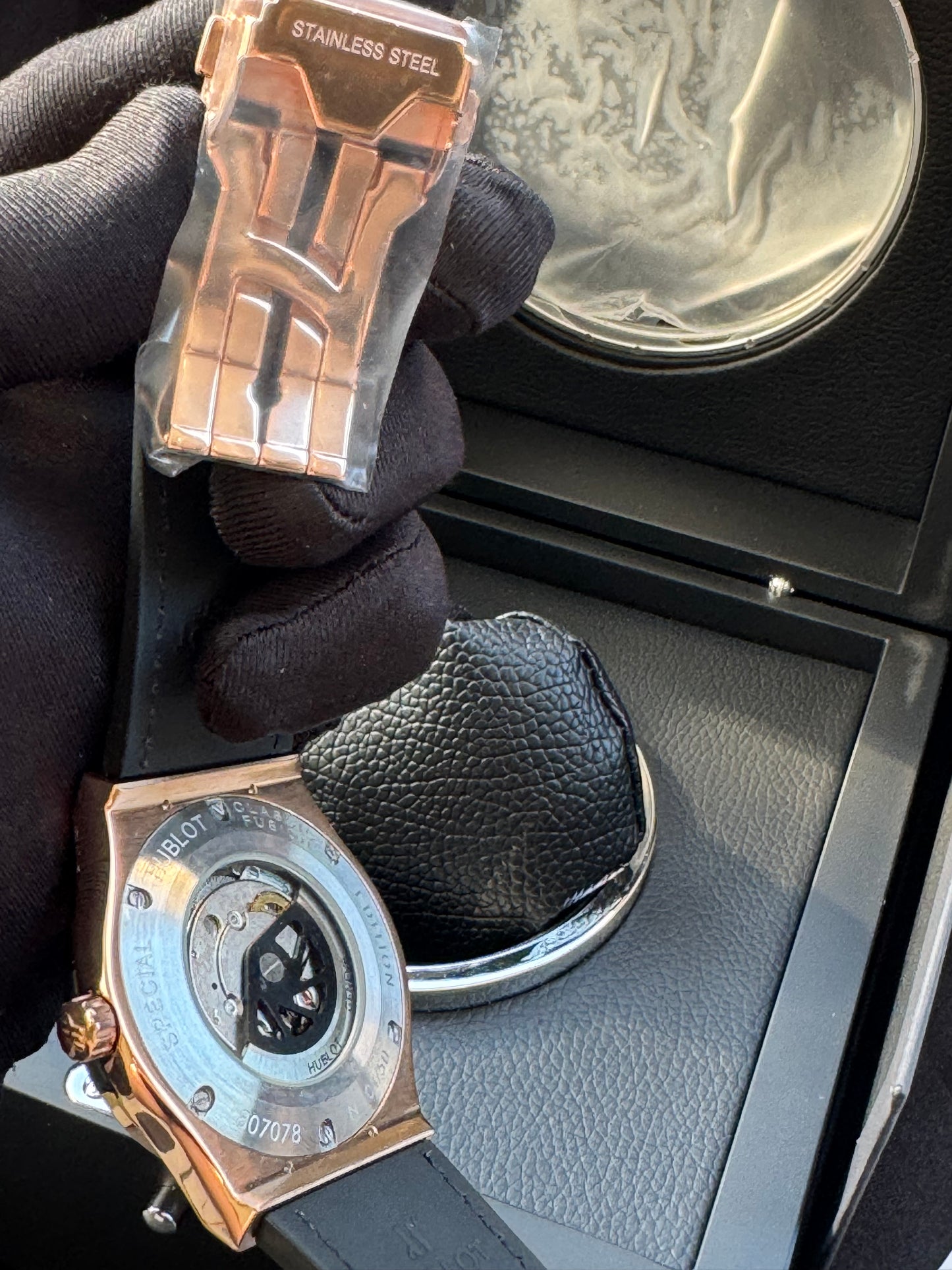 MÁXIMO LUJO RELOJ AUTOMÁTICO MECÁNICO HUBLOT - FECHADOR-CALIDAD Y DISEÑO!!!