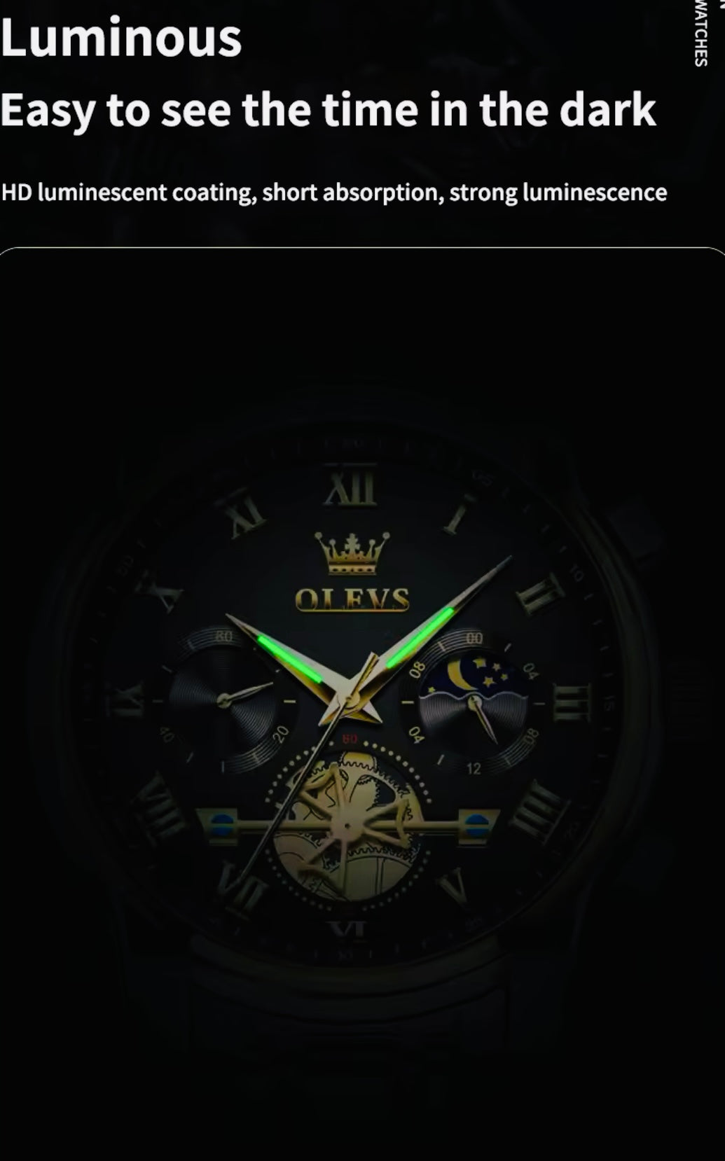 Hermoso Reloj Multifuncional-Movimiento de Cuarzo Excelente Calidad y Diseño! 💯% Original